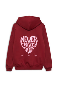 NNL HEART HOODIE BORDEAUX