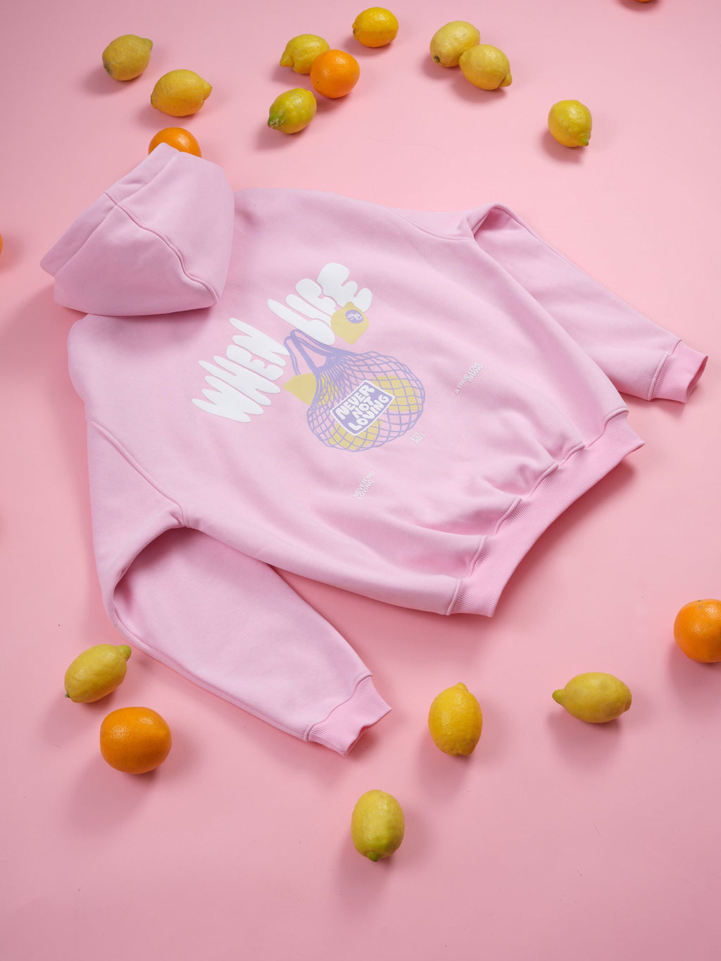 LEMON HOODIE PINK BLOSSOM