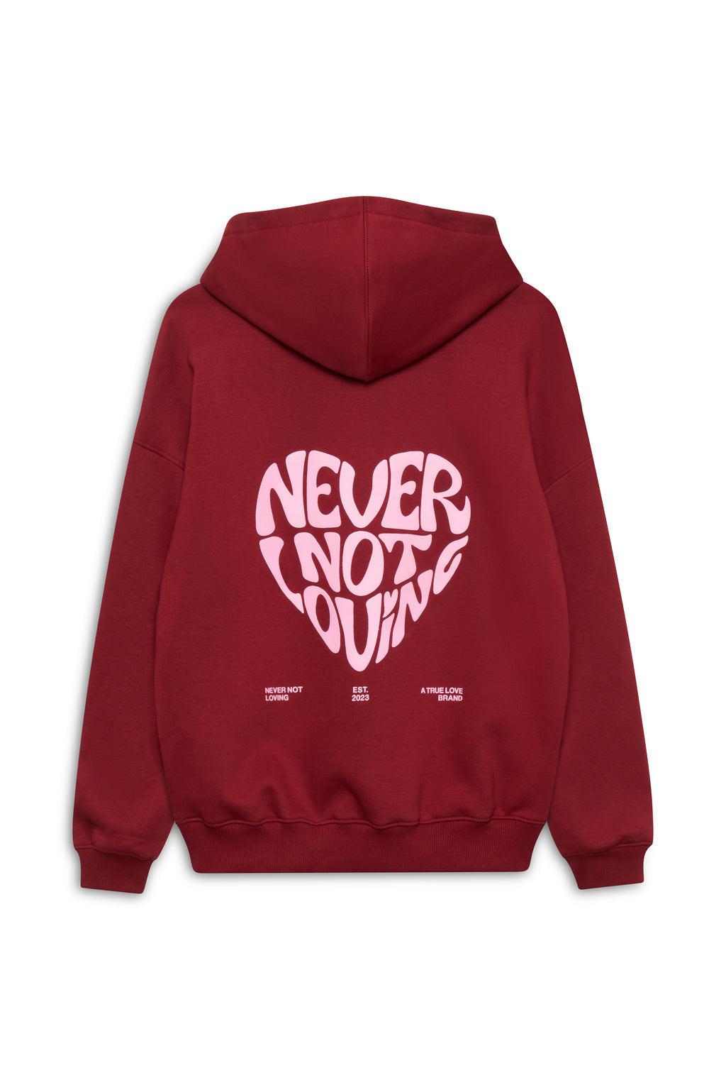 NNL HEART HOODIE BORDEAUX