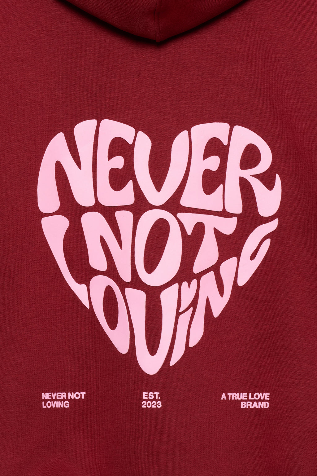 NNL HEART HOODIE BORDEAUX