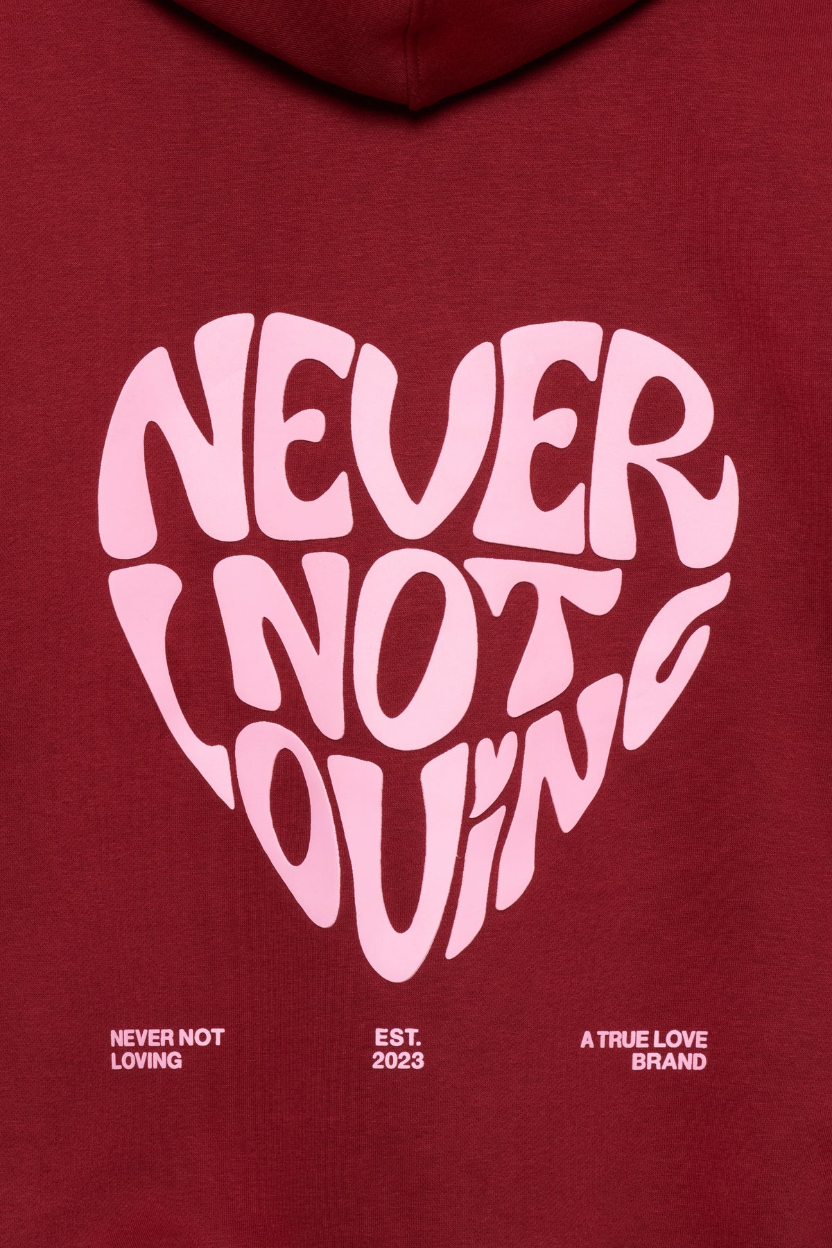 NNL HEART HOODIE BORDEAUX