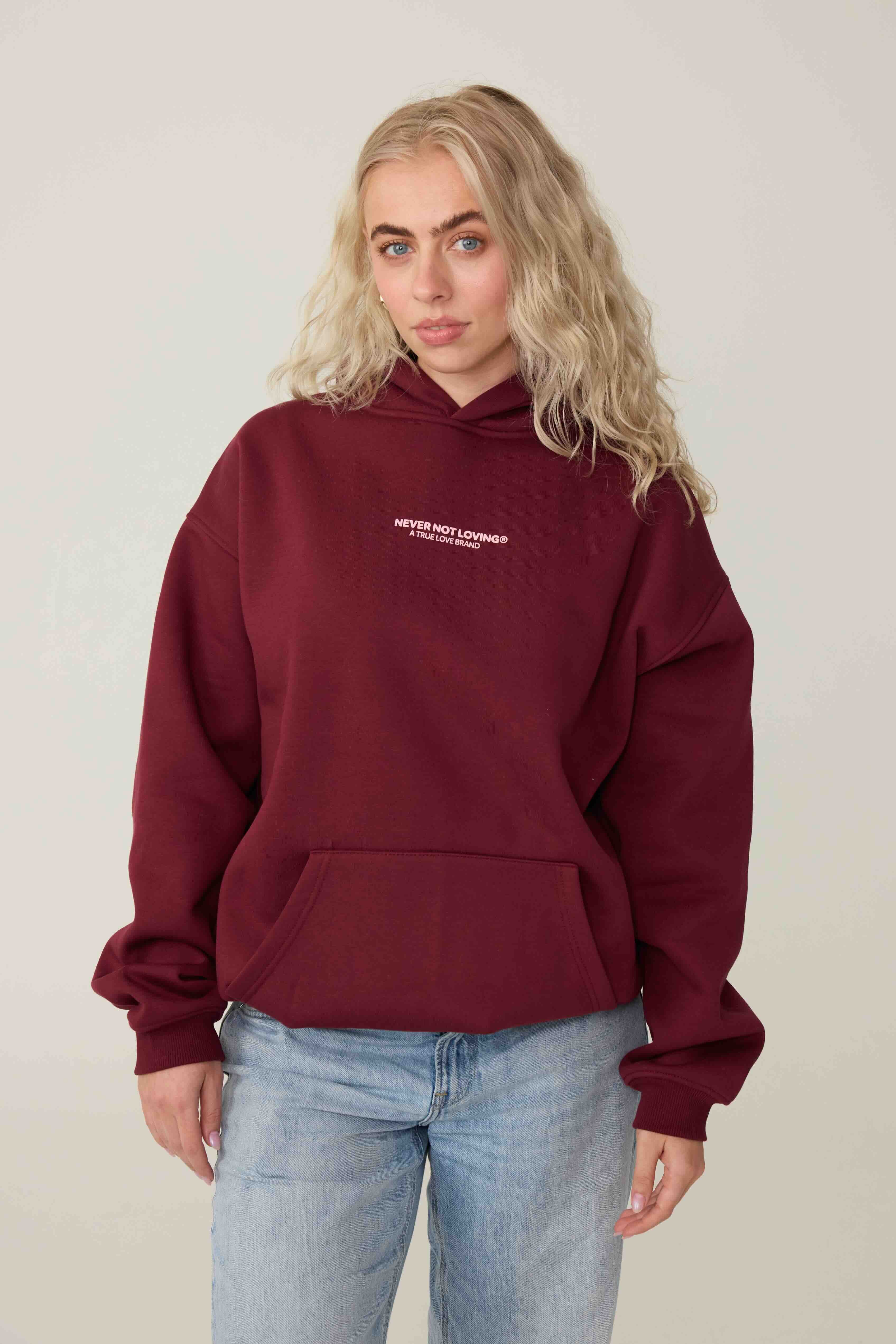 STRONG WOMEN HOODIE BORDEAUX