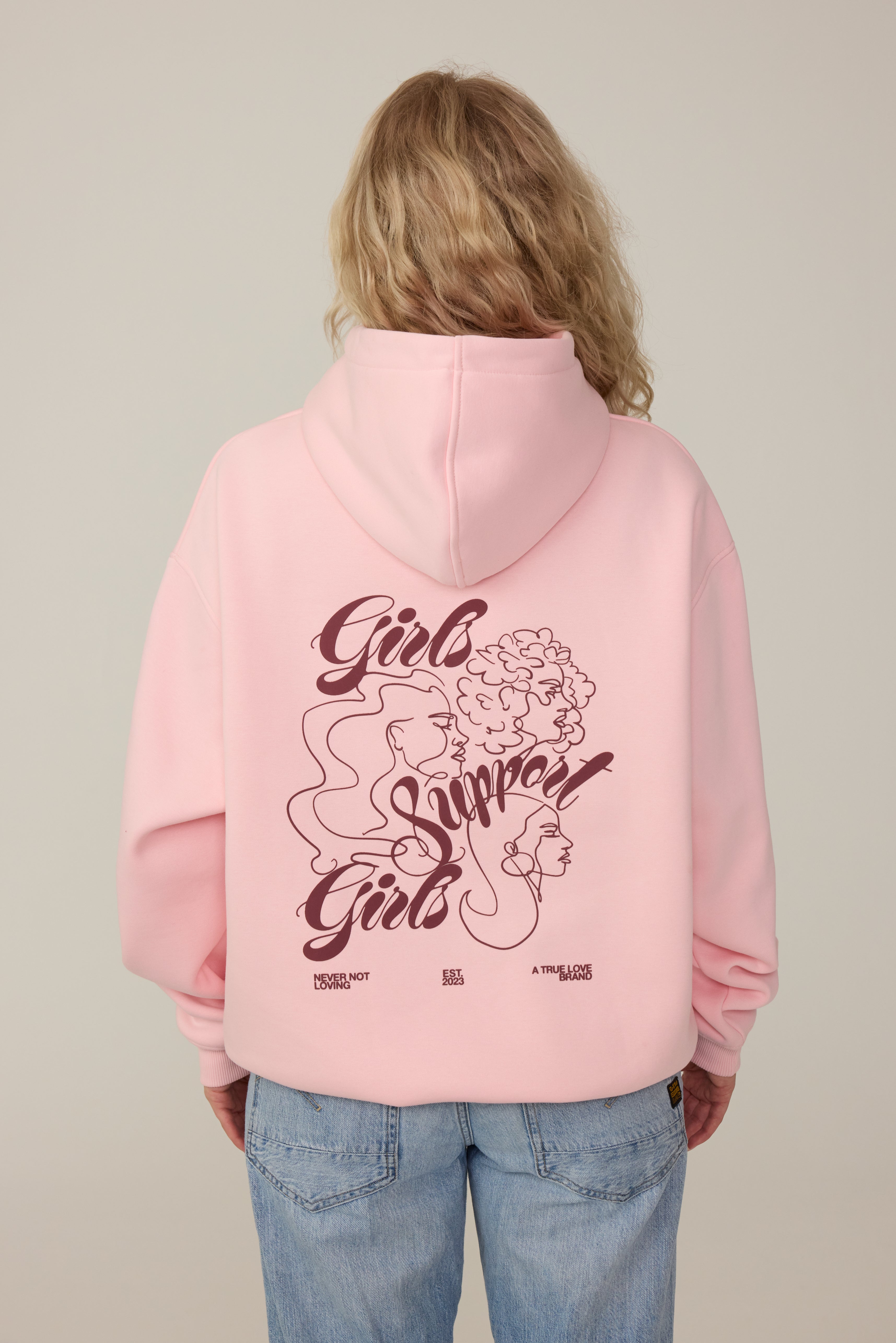 GIRLS HOODIE BABY PINK