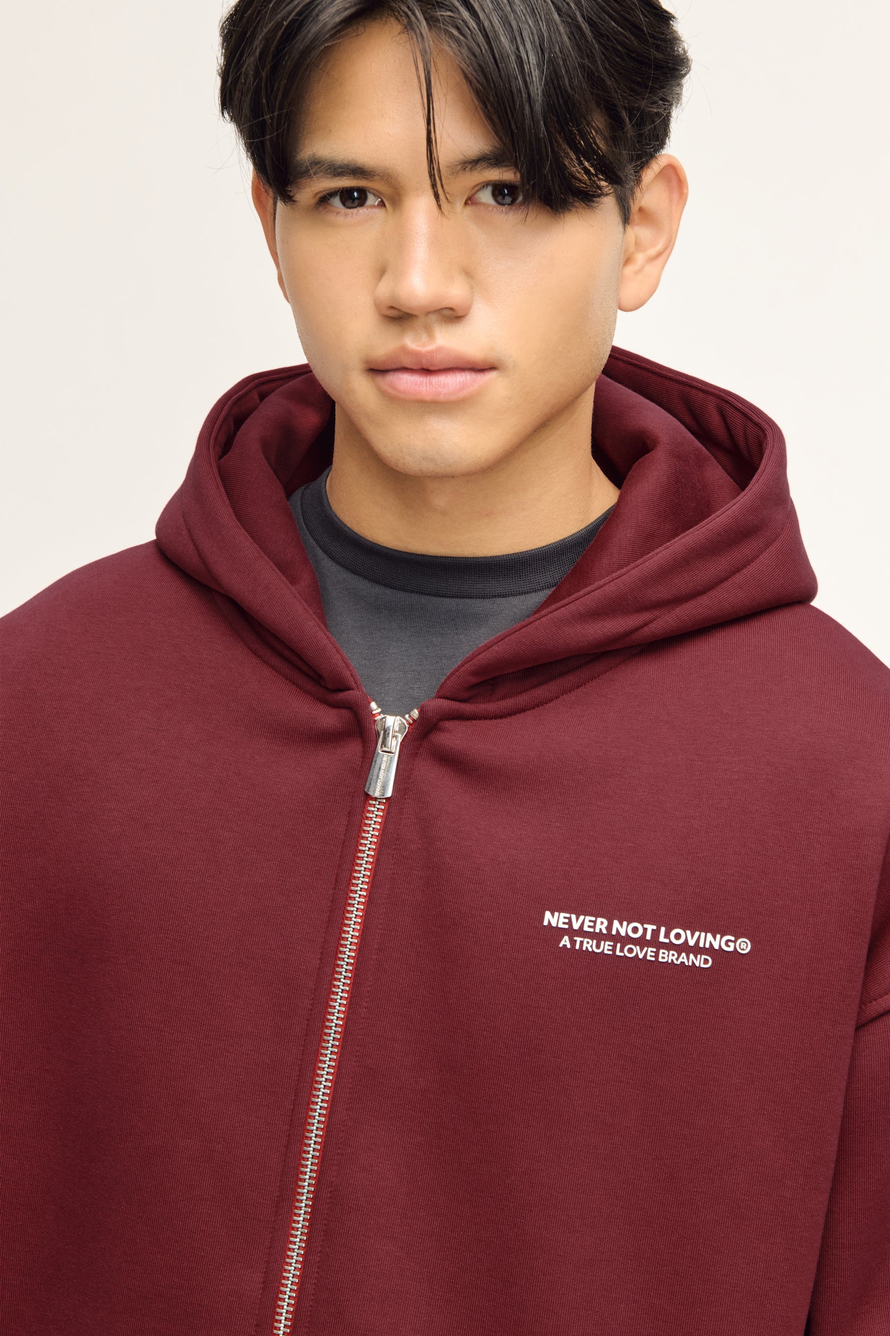 Glint Sweat Jacket Deep Red Unisex