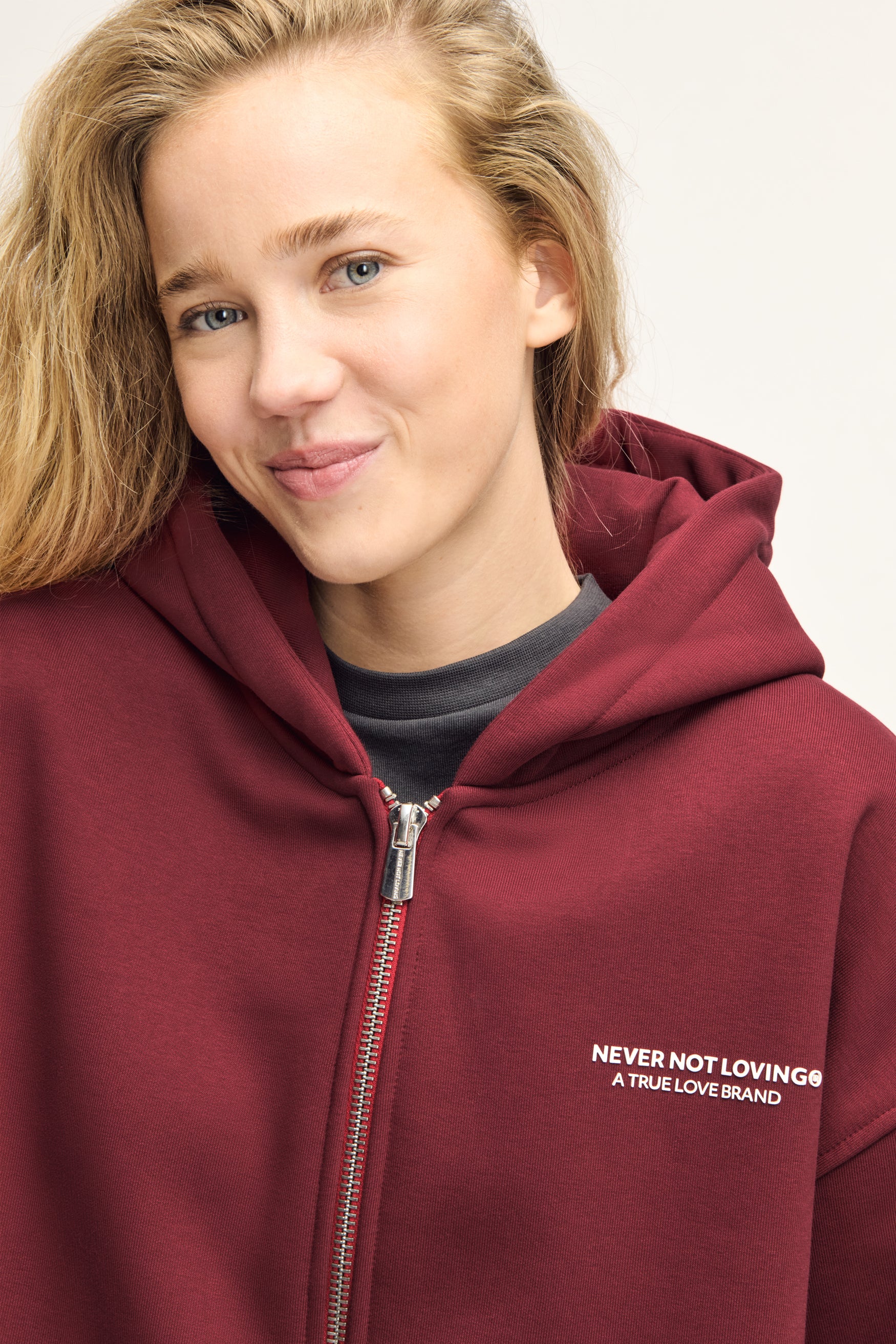 Glint Sweat Jacket Deep Red Unisex