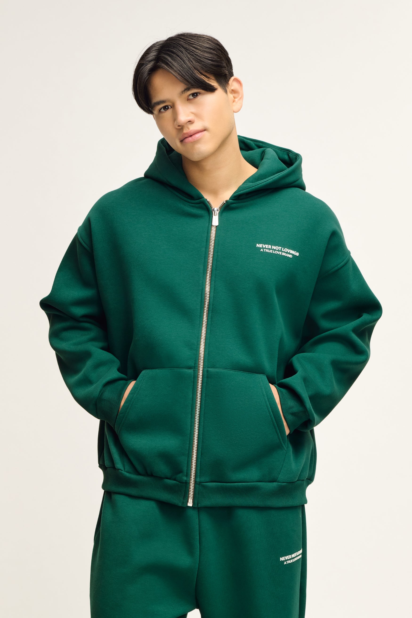 Glint Sweat Jacket Moss Green