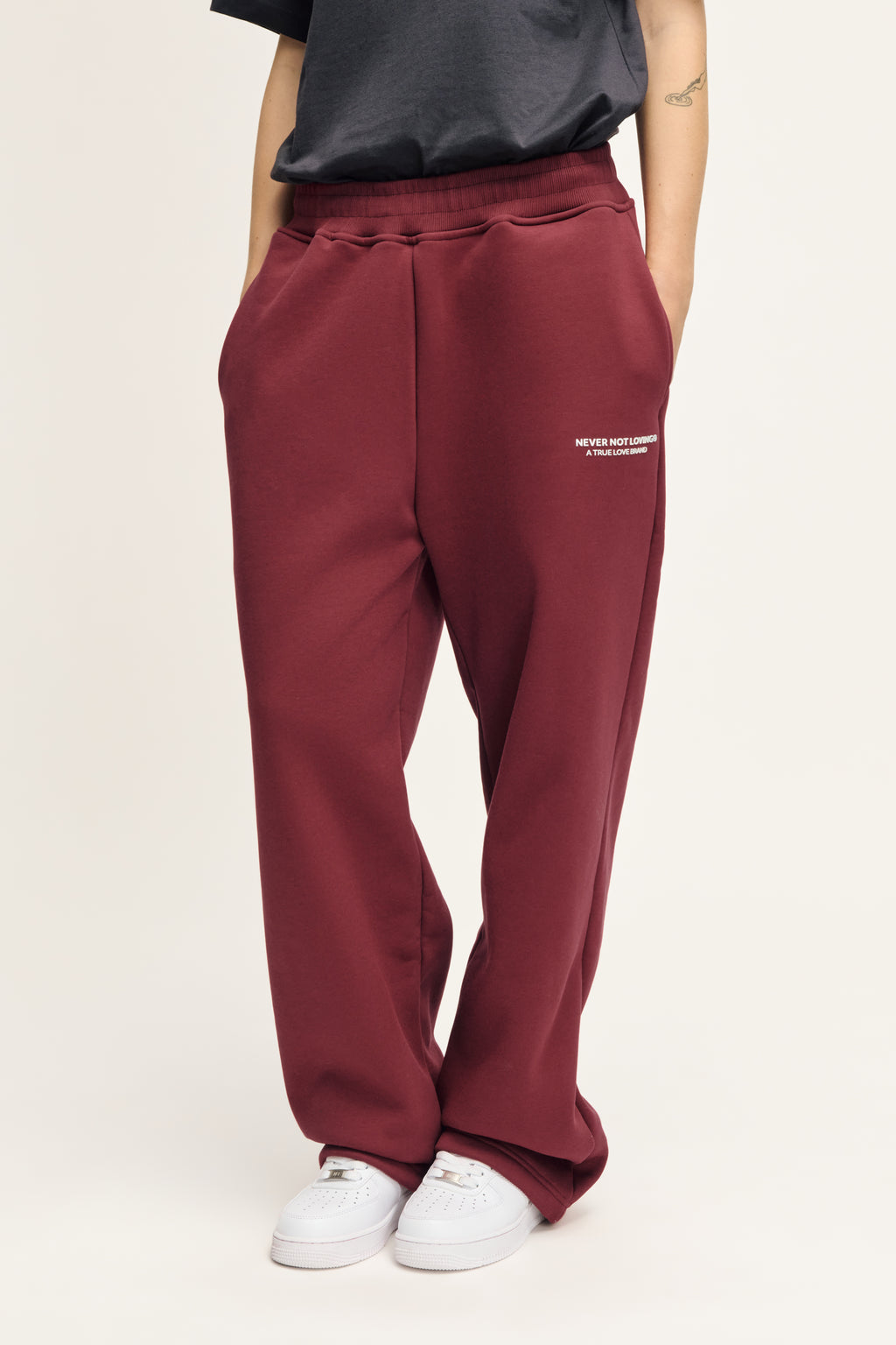 Glint Sweat Pants Deep Red Unisex