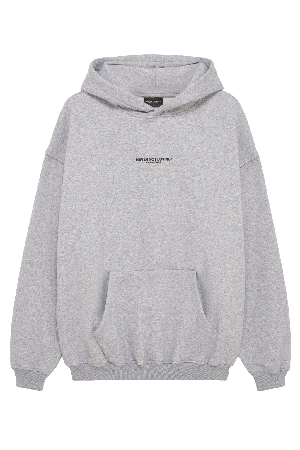 NEVER NOT LOVING HOODIE GREY MELANGE