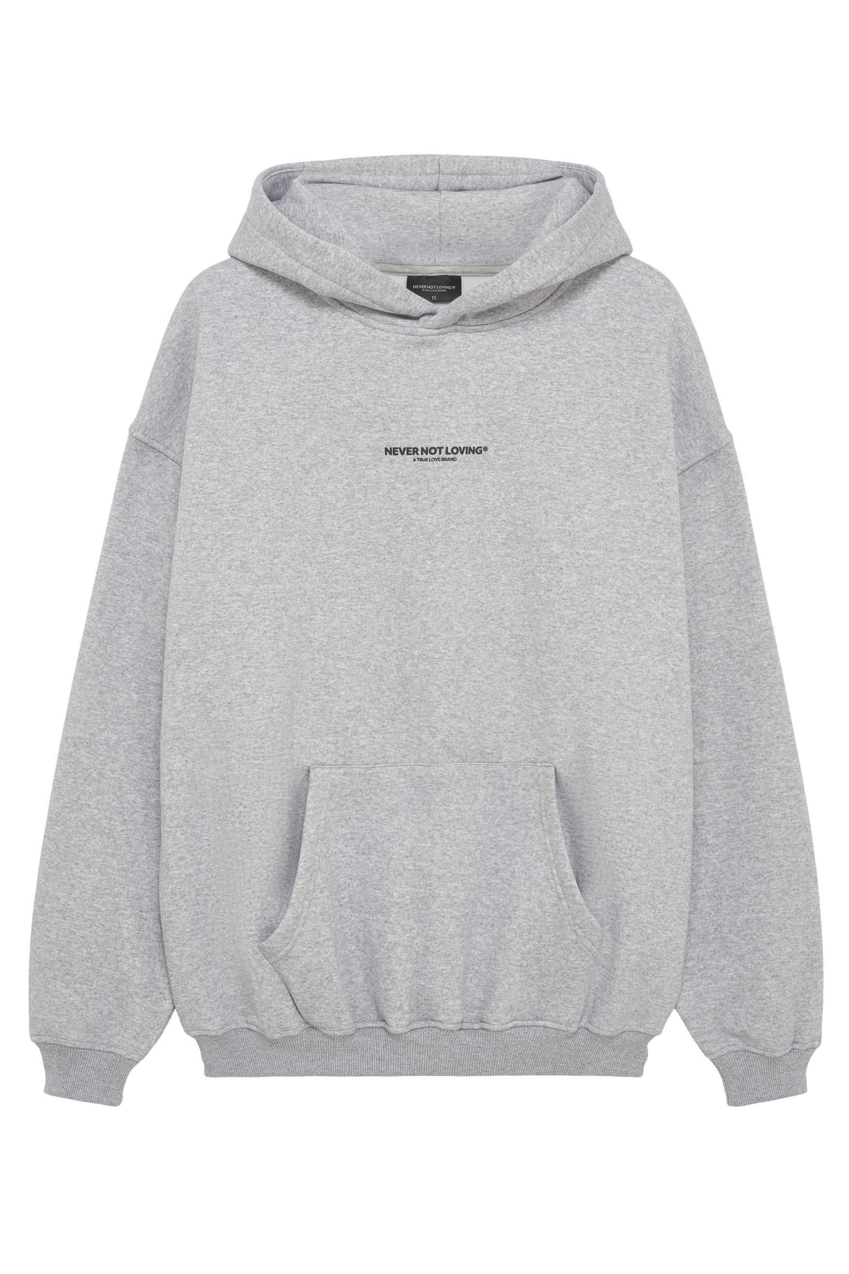 NEVER NOT LOVING HOODIE GREY MELANGE
