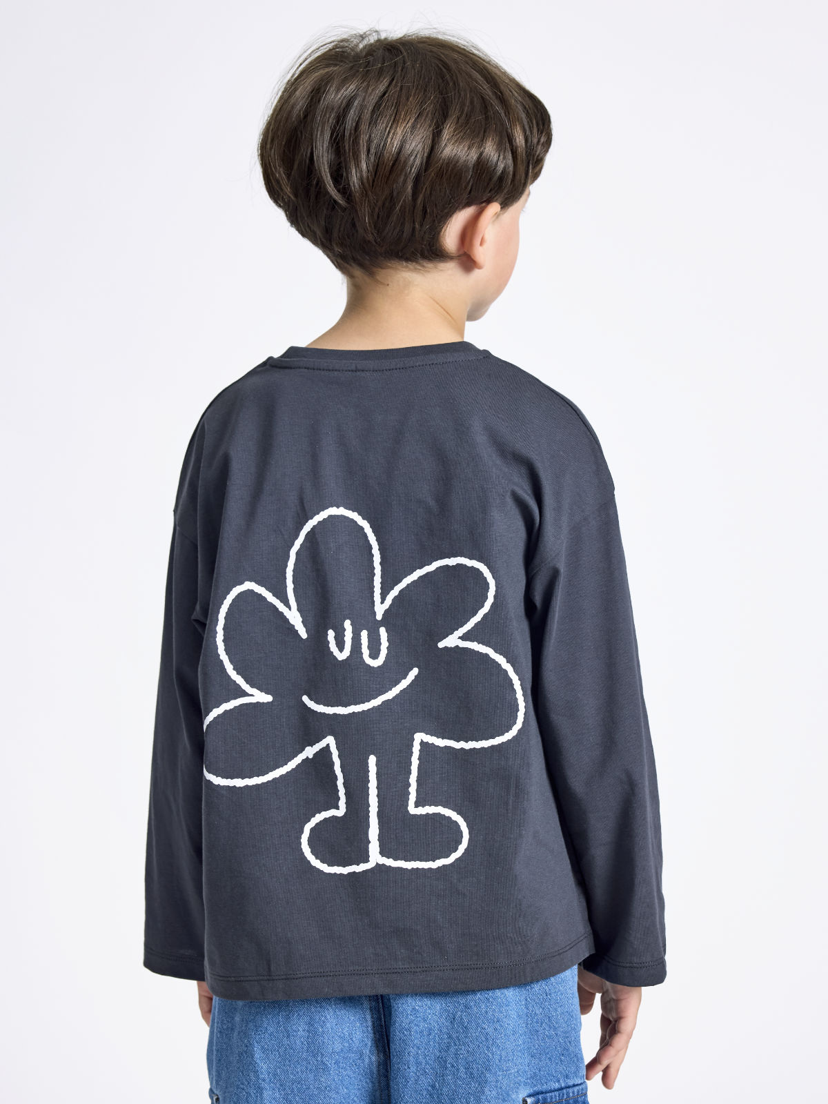 Kids Longsleeve Dunkelgrau