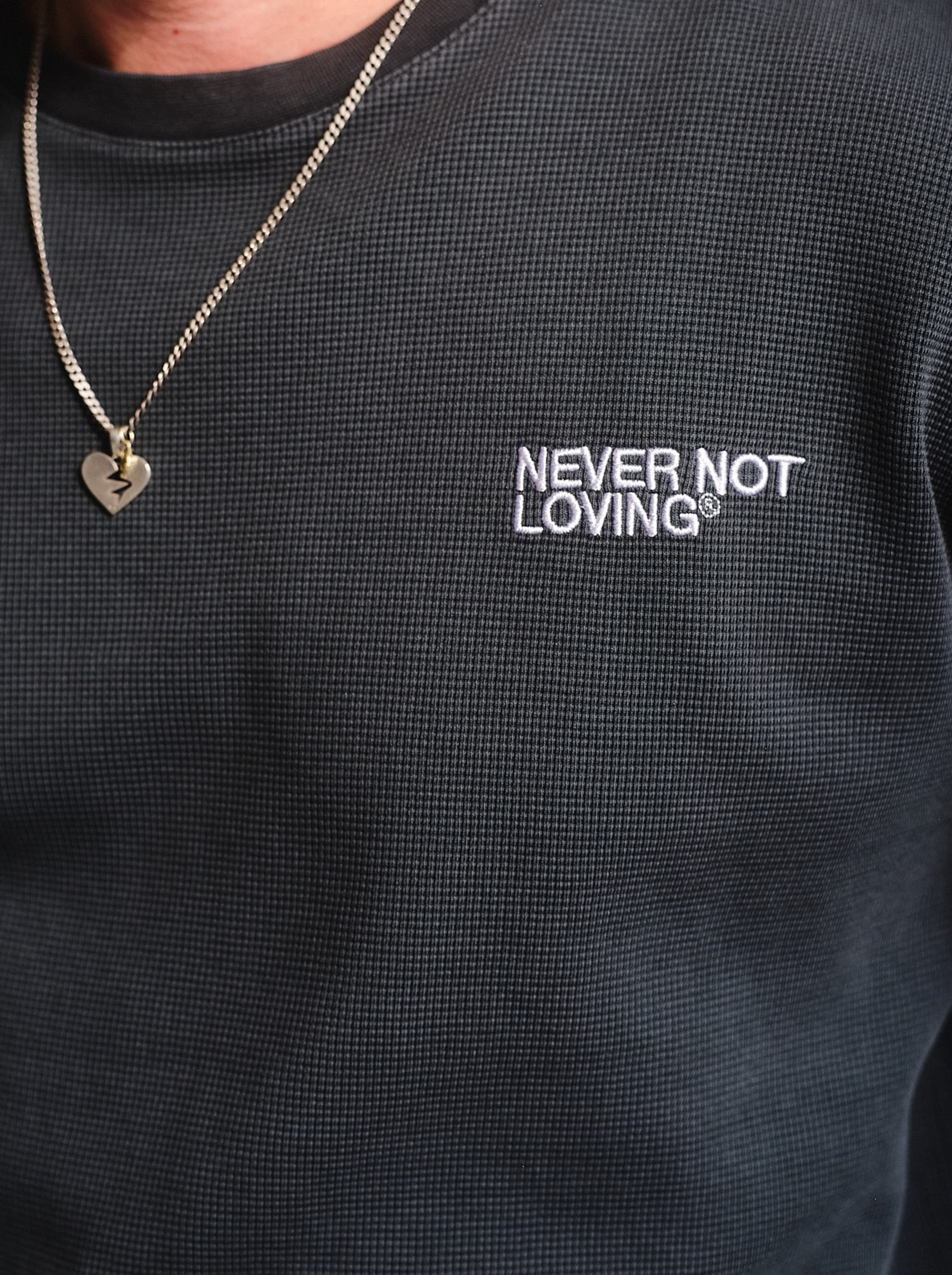 WAFFLE LONGSLEEVE ANTHRAZIT