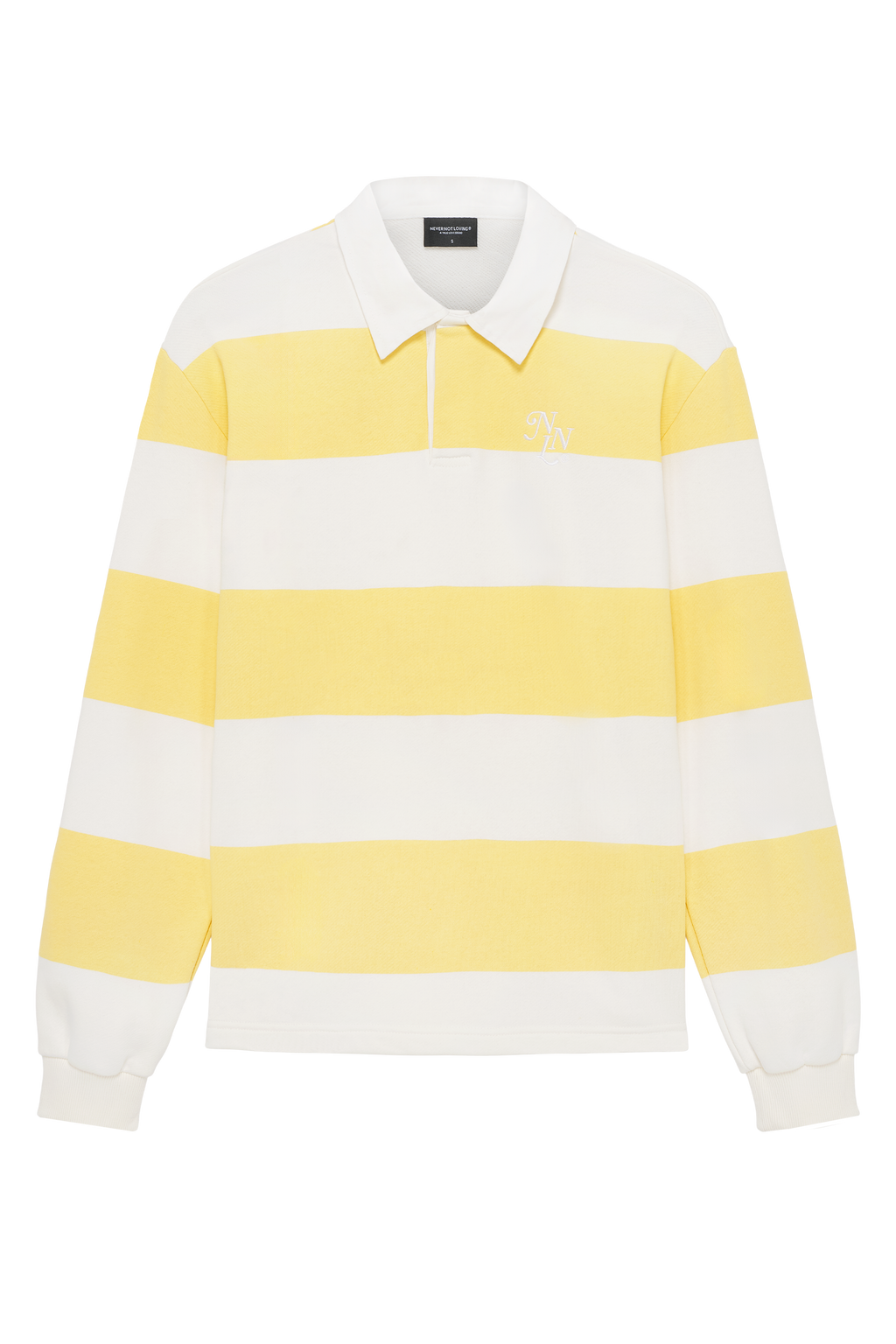 STRIPED LONGSLEEVE BUZZING YELLOW WHITE