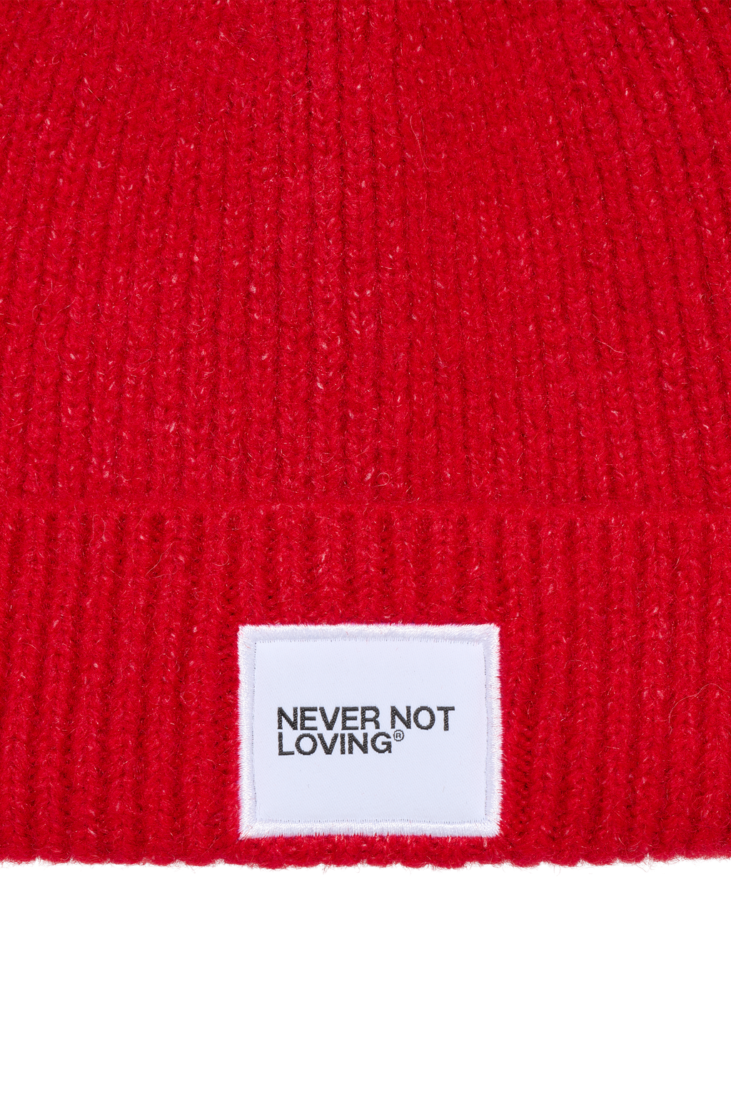 Knit Beanie Logo Red
