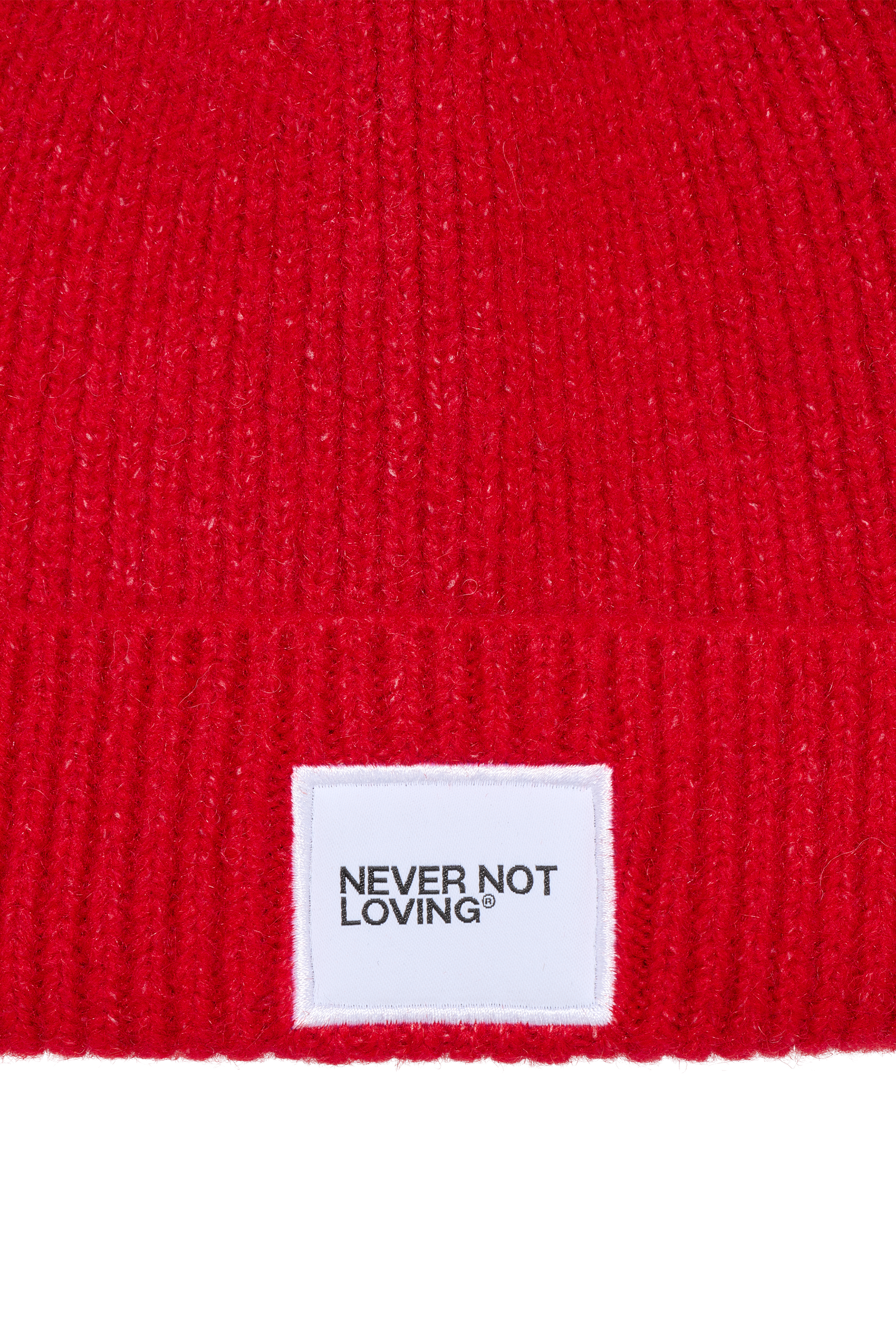 Knit Beanie Logo Red