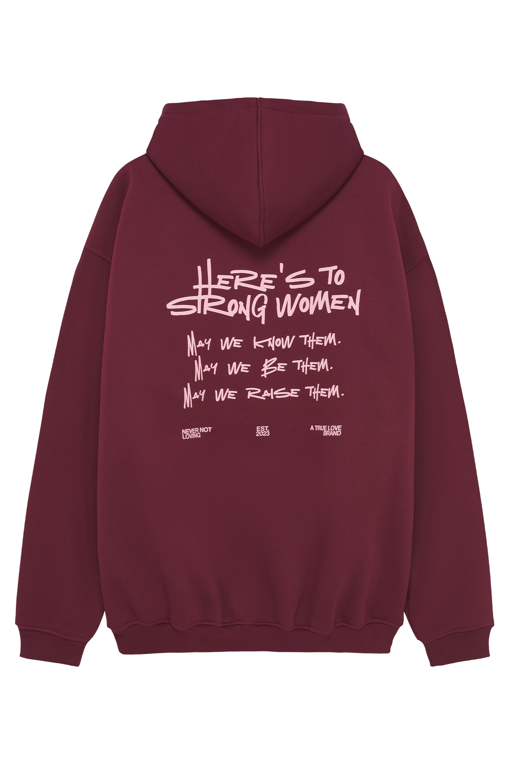 STRONG WOMEN HOODIE BORDEAUX