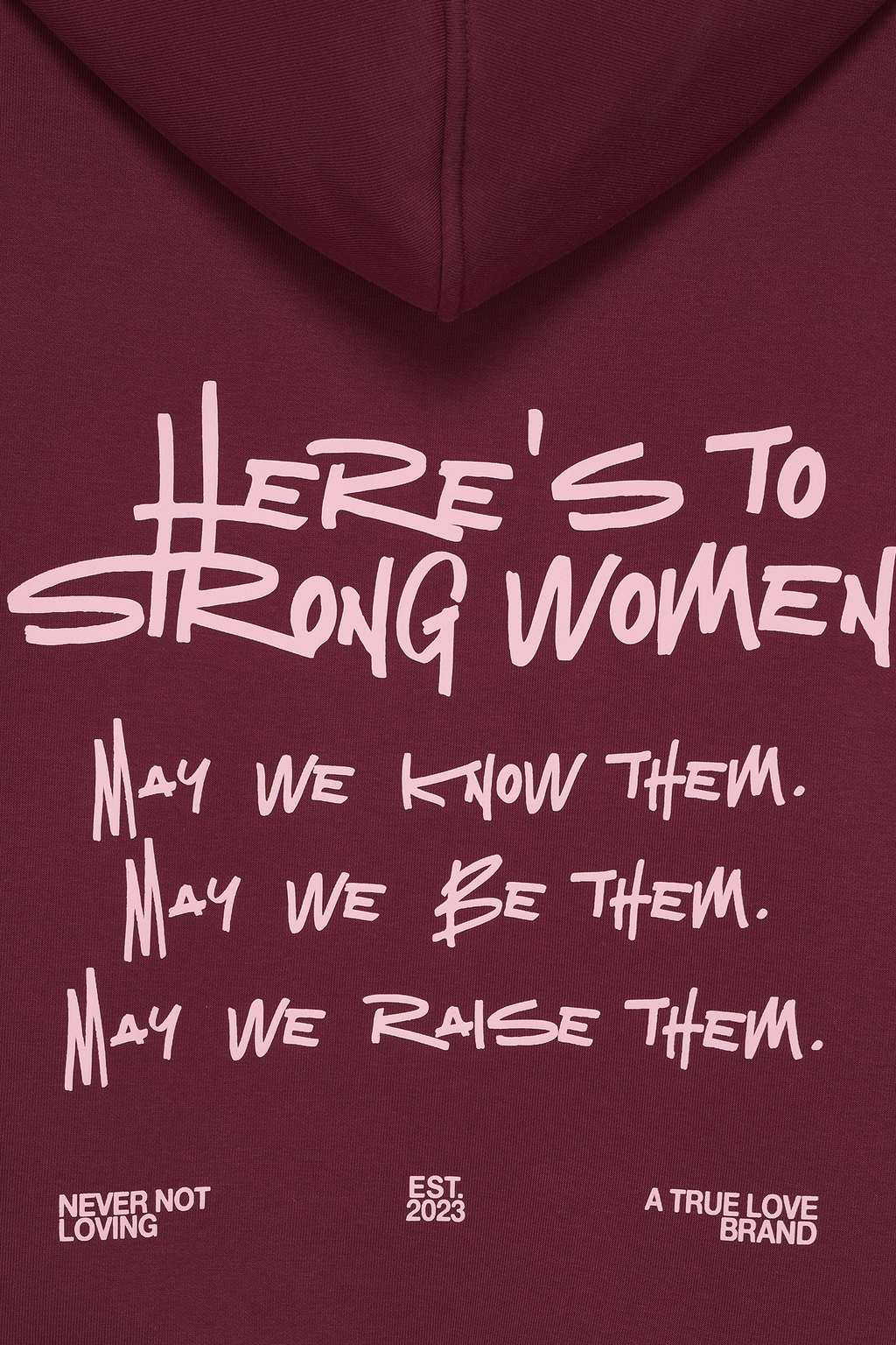 STRONG WOMEN HOODIE BORDEAUX