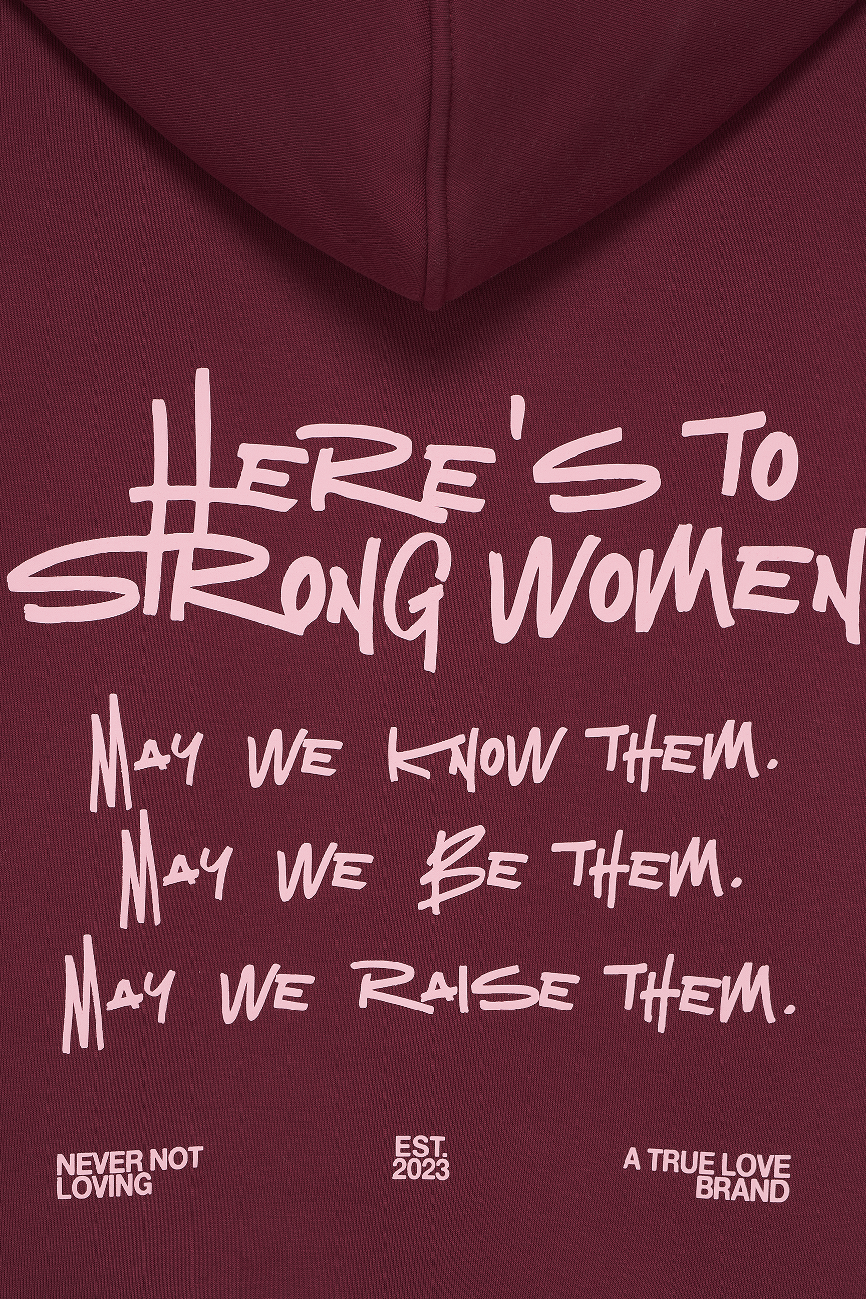 STRONG WOMEN HOODIE BORDEAUX