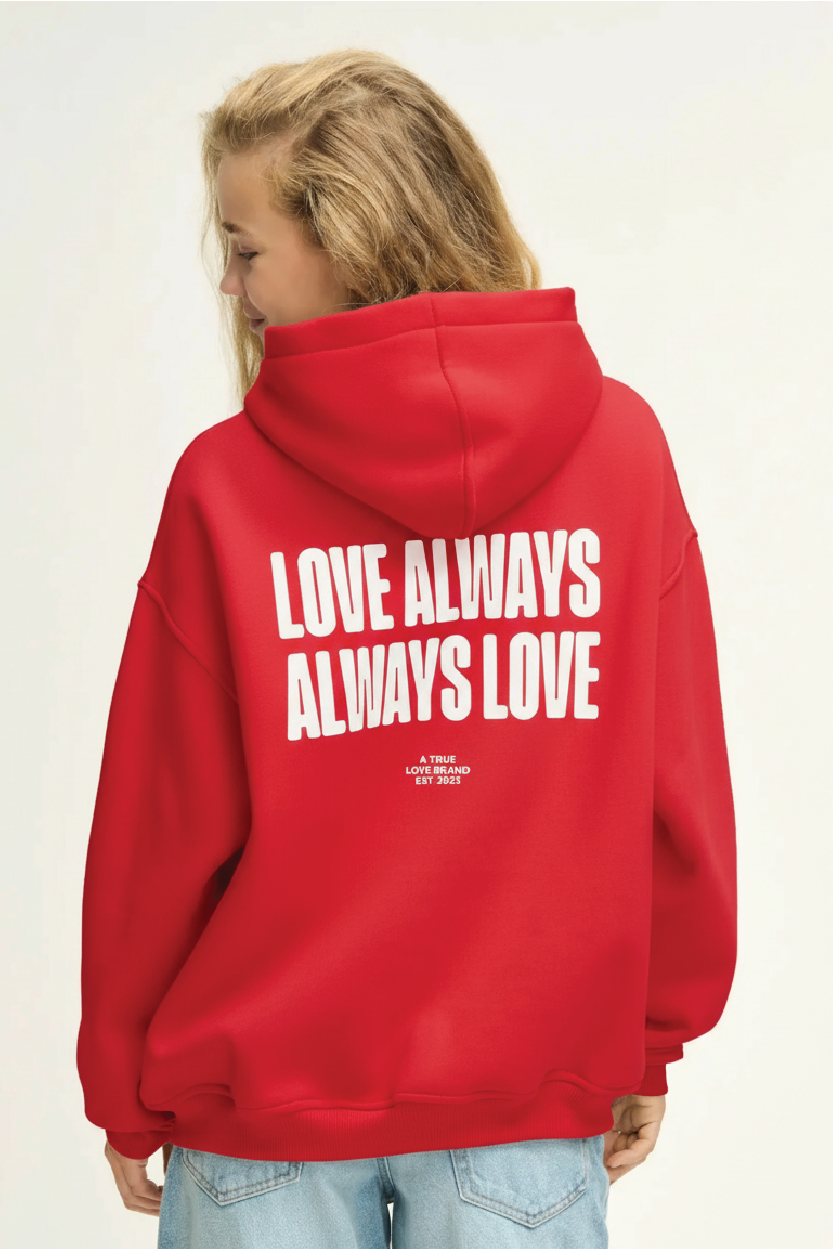Love Always Hoodie Red