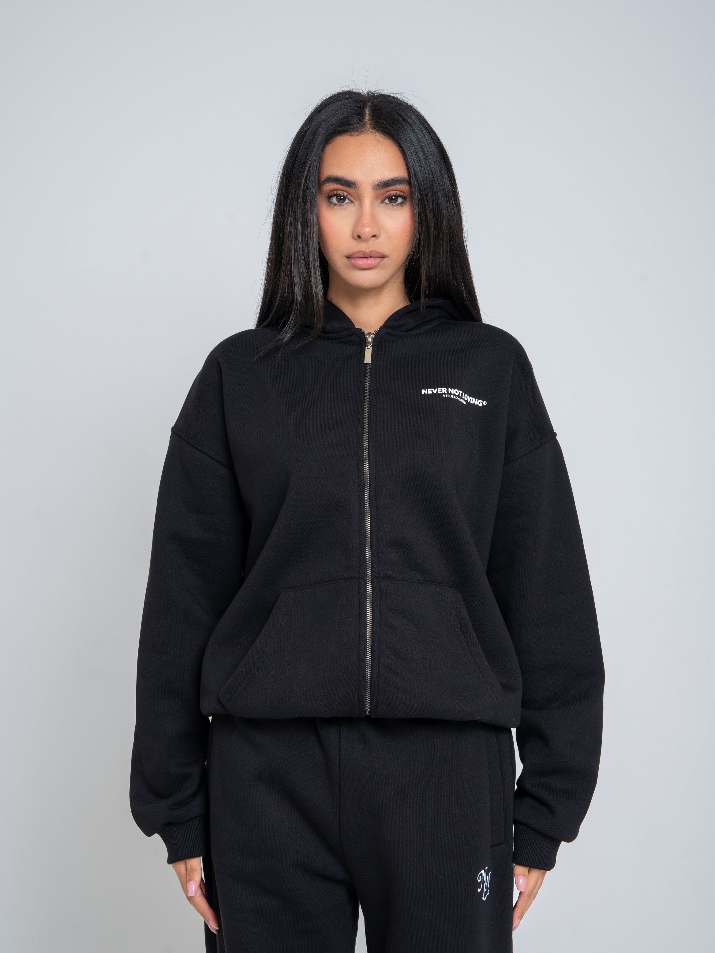 Tracksuit Zip Sweater Black
