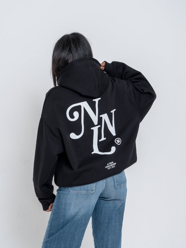 Hoodie NNL Letter Black