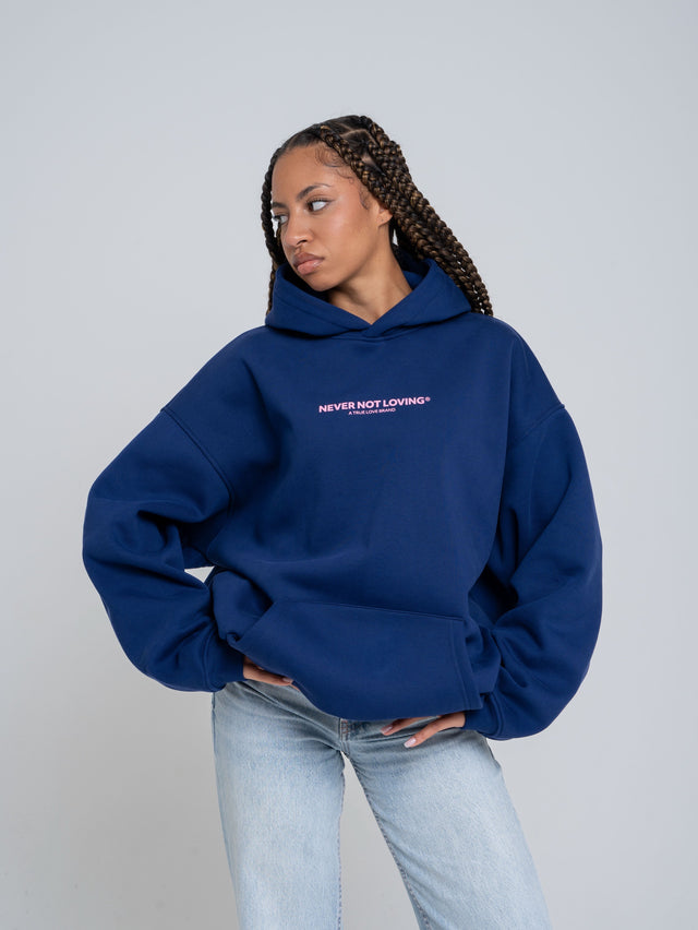 Hoodie NNL Letter Deepblue