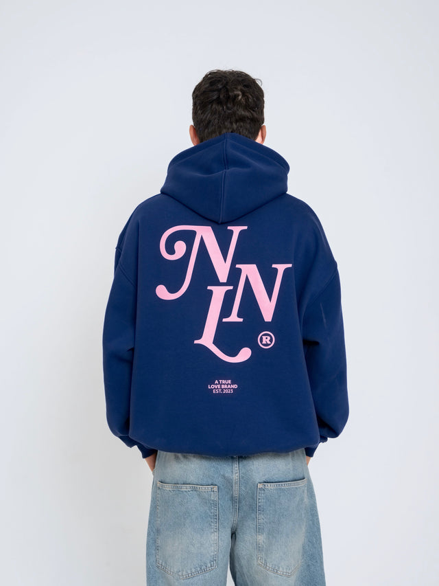 Hoodie NNL Letter Deepblue