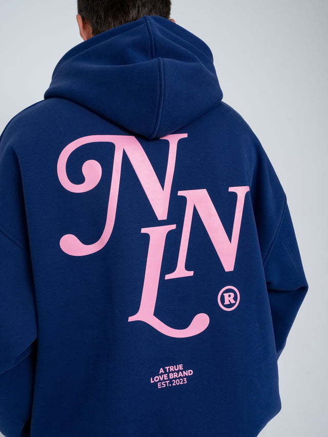 Hoodie NNL Letter Deepblue