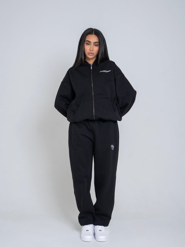 Tracksuit Zip Sweater Black