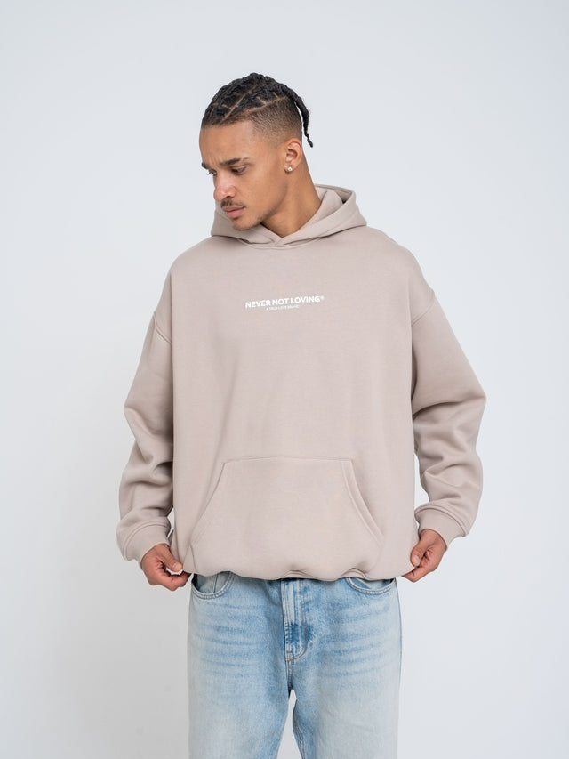 Hoodie NNL Letter Cobblestone