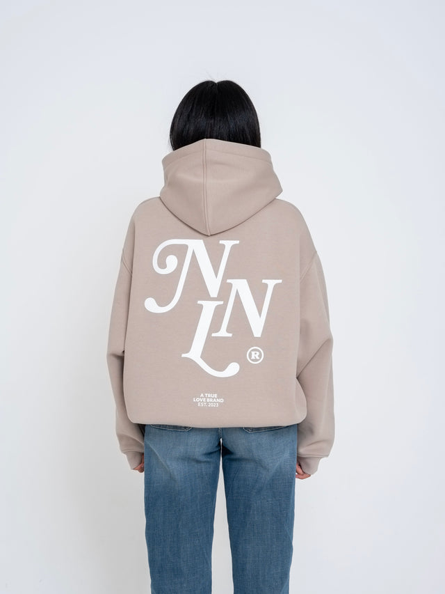 Hoodie NNL Letter Cobblestone