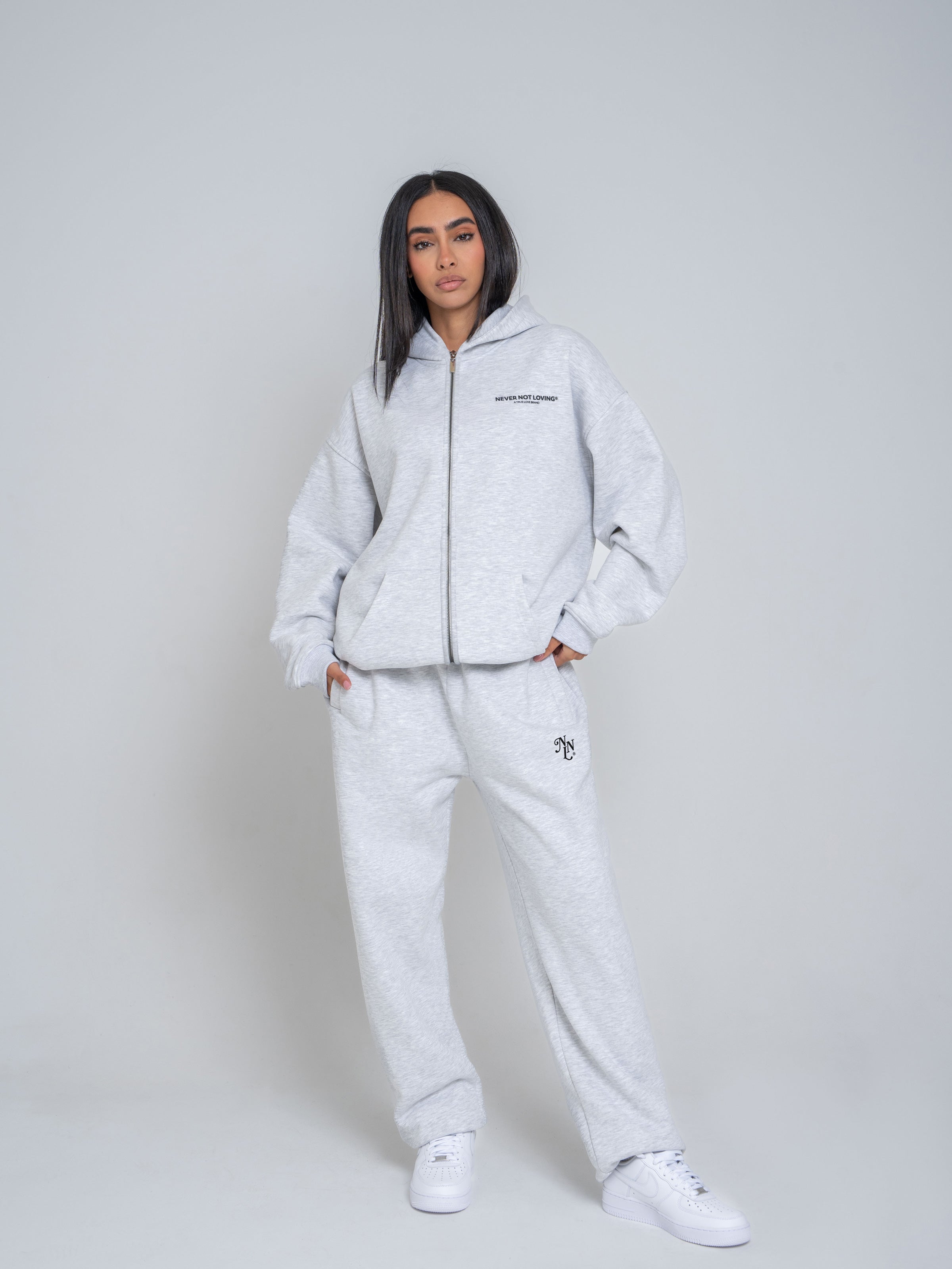Tracksuit Zip Sweater Lightgrey