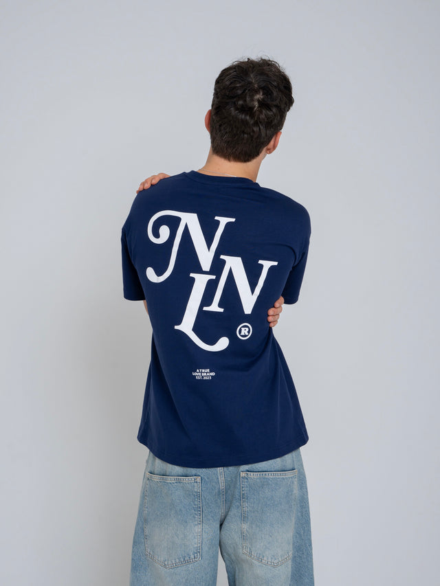 T-Shirt NNL Letter Blue