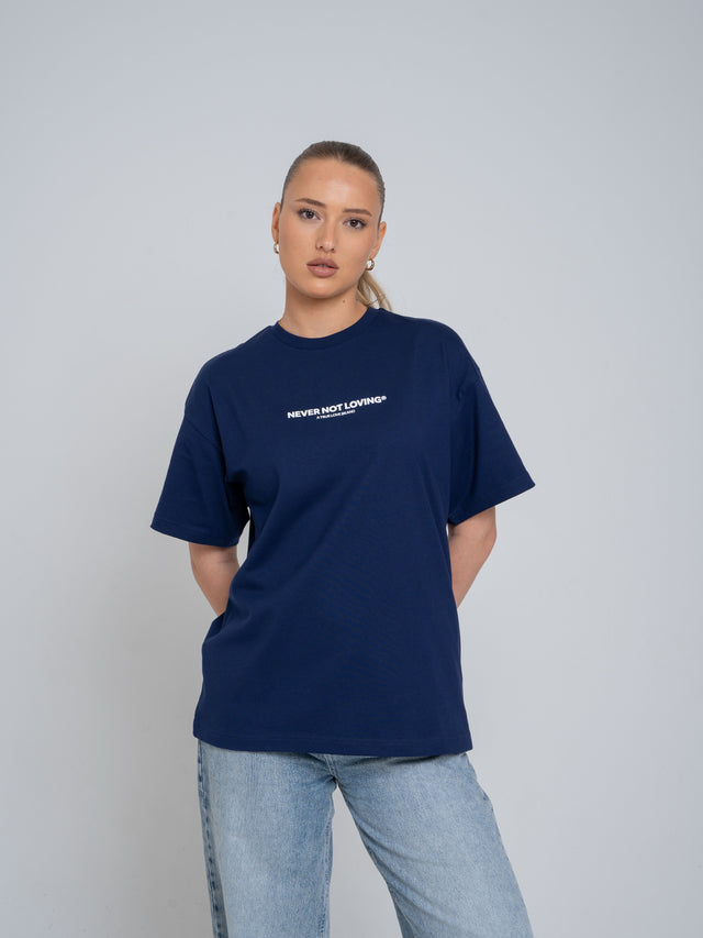 T-Shirt NNL Letter Blue