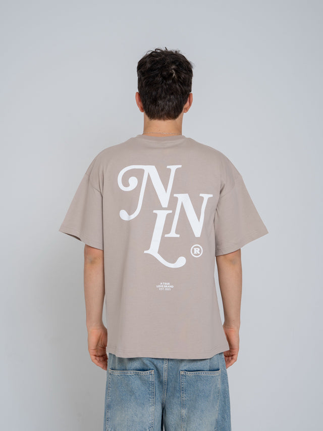 T-Shirt NNL Letter Cobblestone