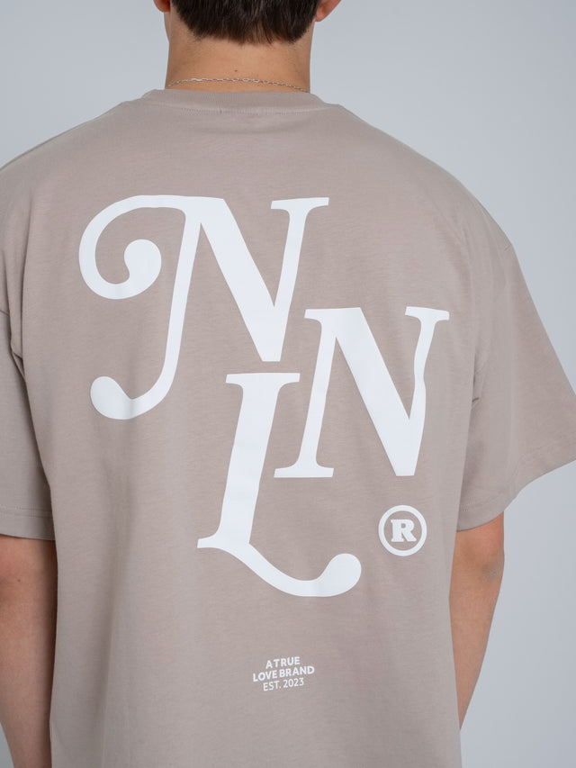 T-Shirt NNL Letter Cobblestone