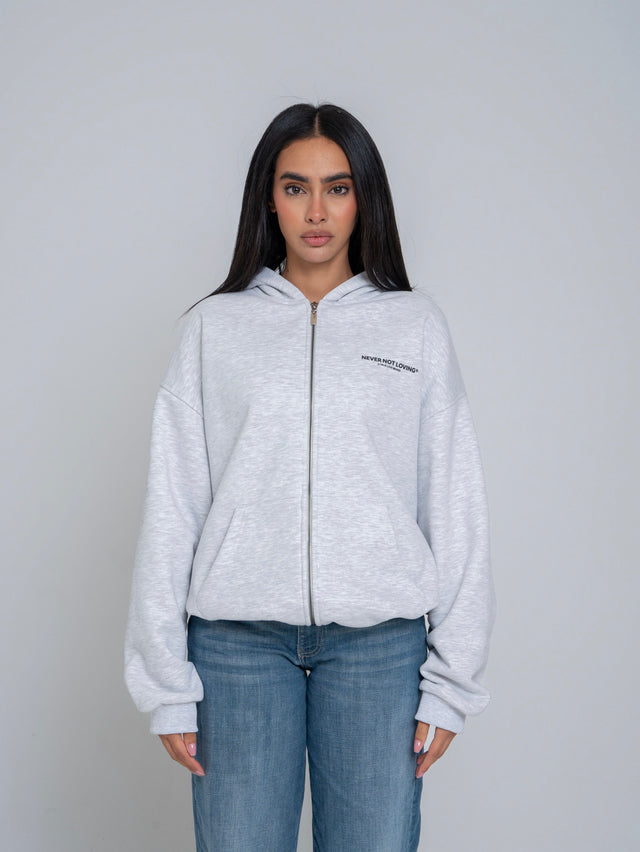 Zip Sweater Lightgrey