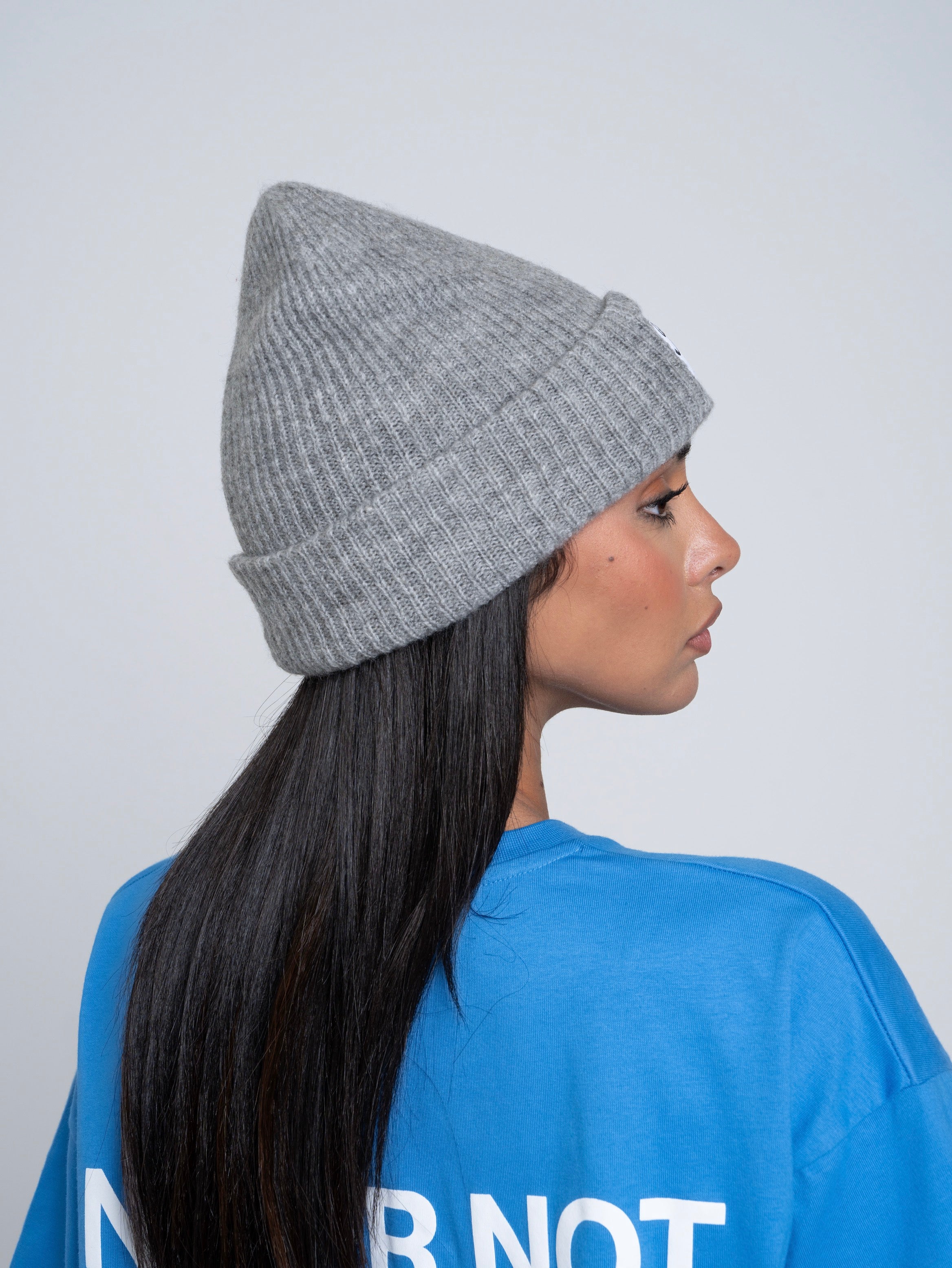 Beanie NNL Letter Lightgrey