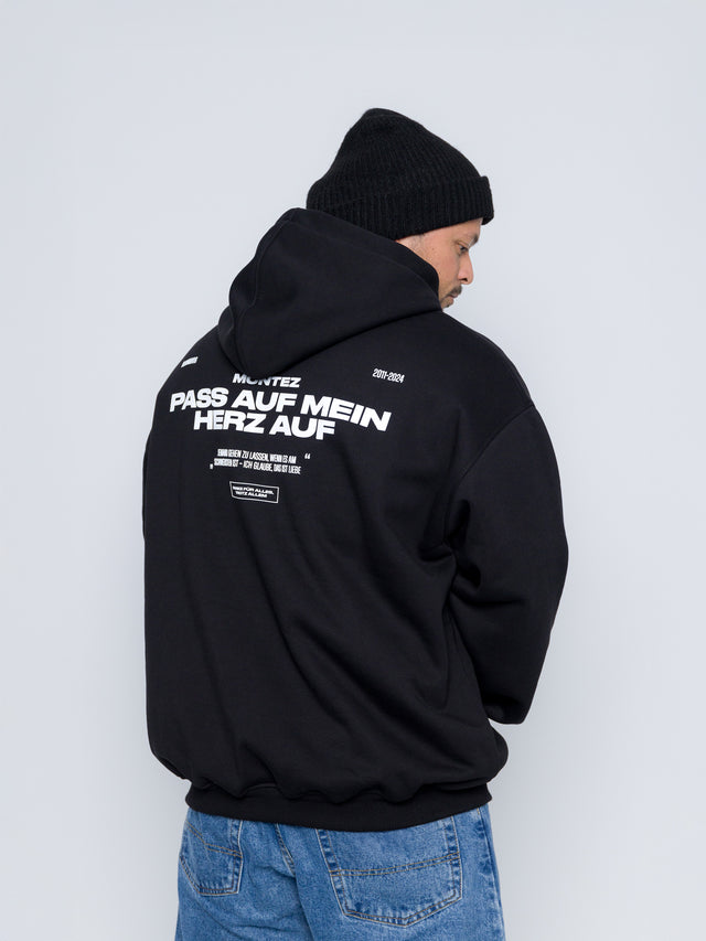 'pass auf mein Herz auf' Hoodie Black