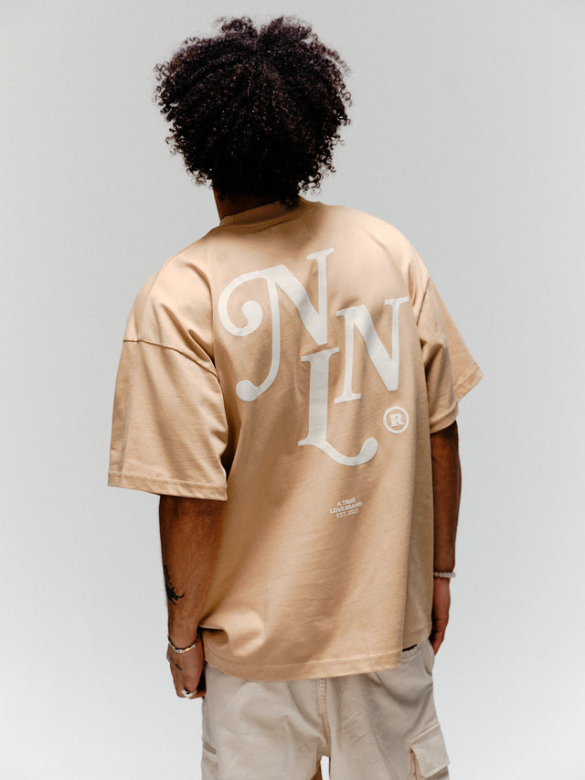 NNL Letter T-Shirt Beige
