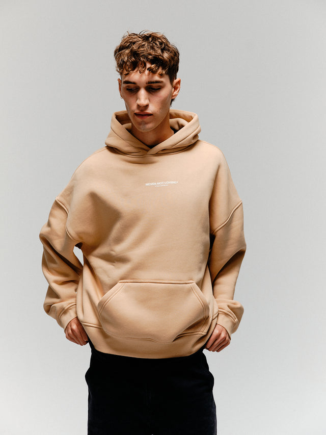 NNL Letter Hoodie Beige