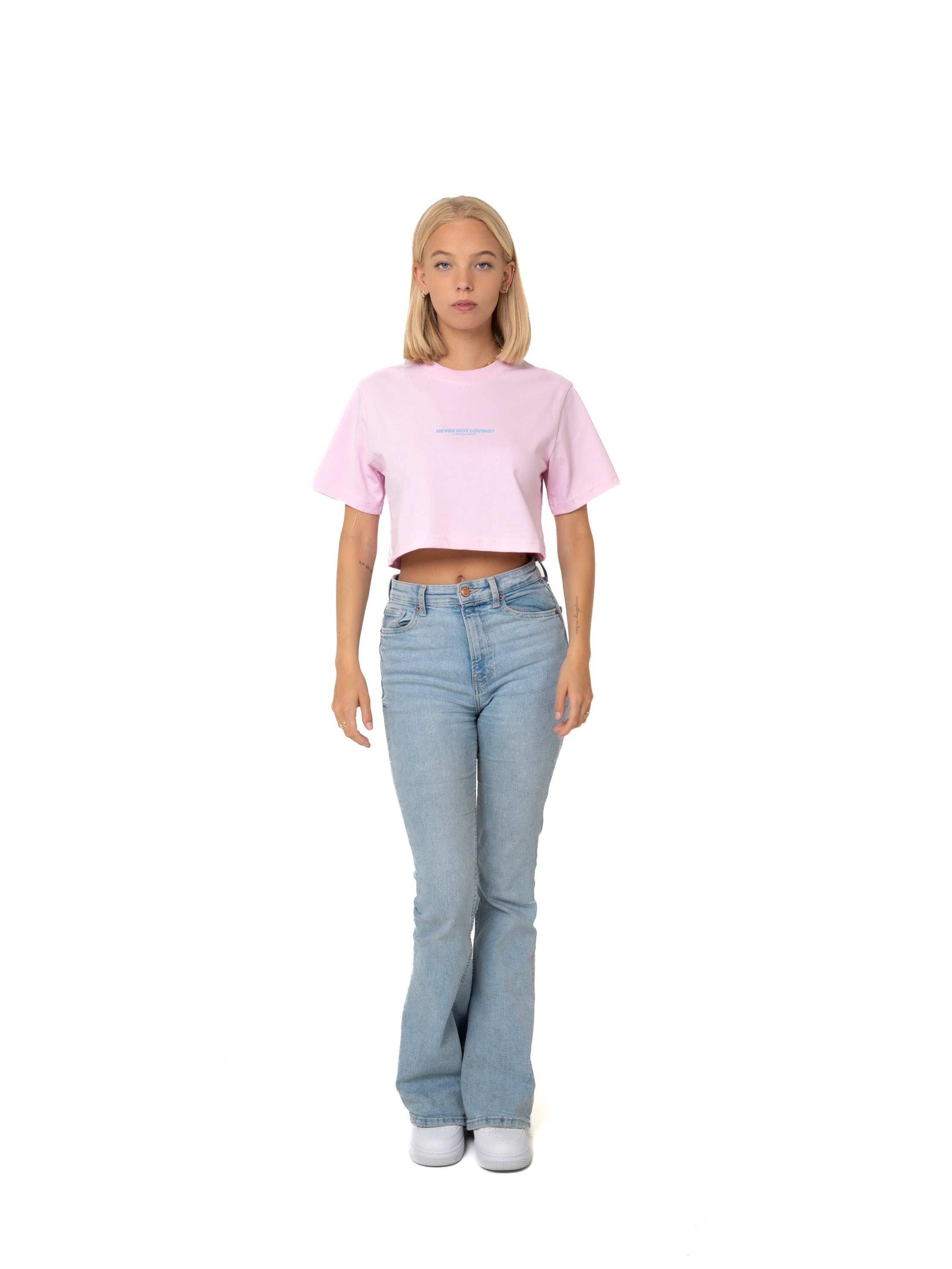 NNL Letter Crop Top Rose