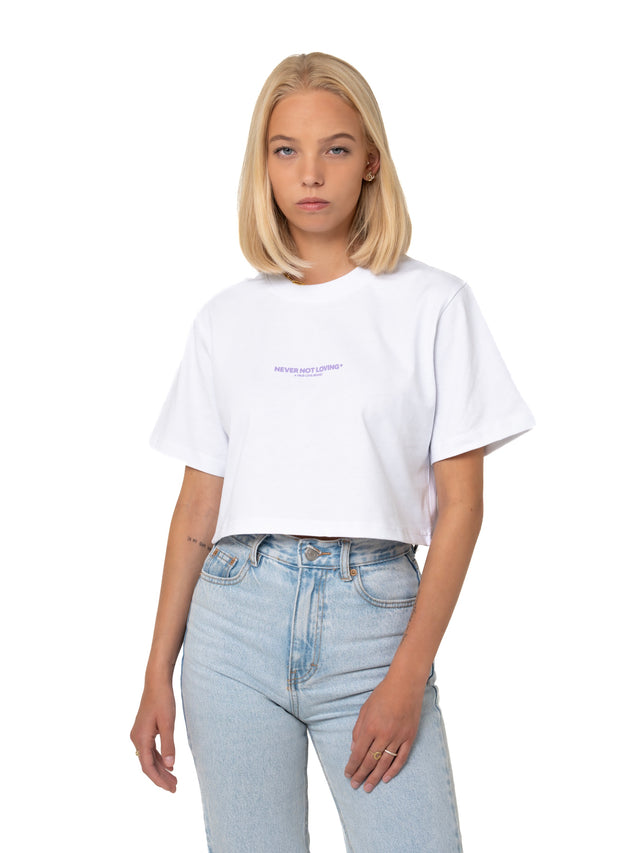 NNL Letter Crop Top White