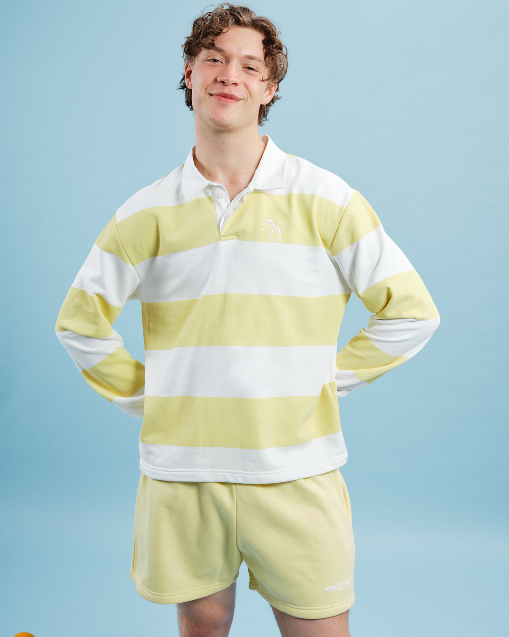 STRIPED LONGSLEEVE BUZZING YELLOW WHITE