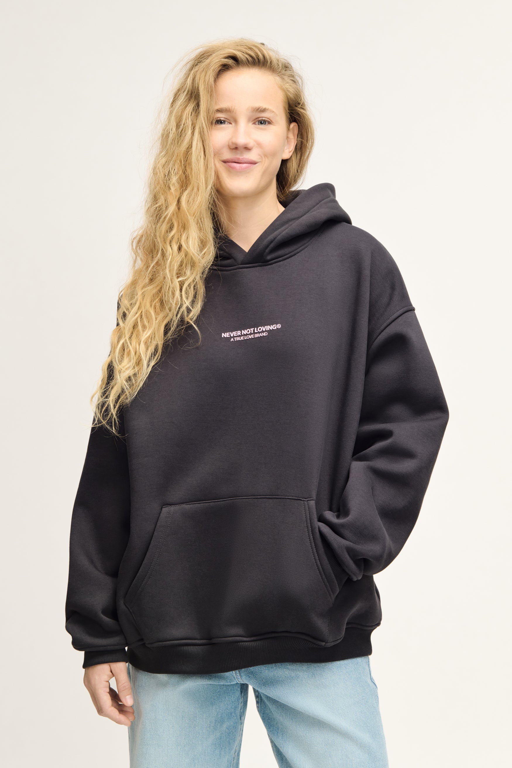 Smile Hoodie Anthrazit