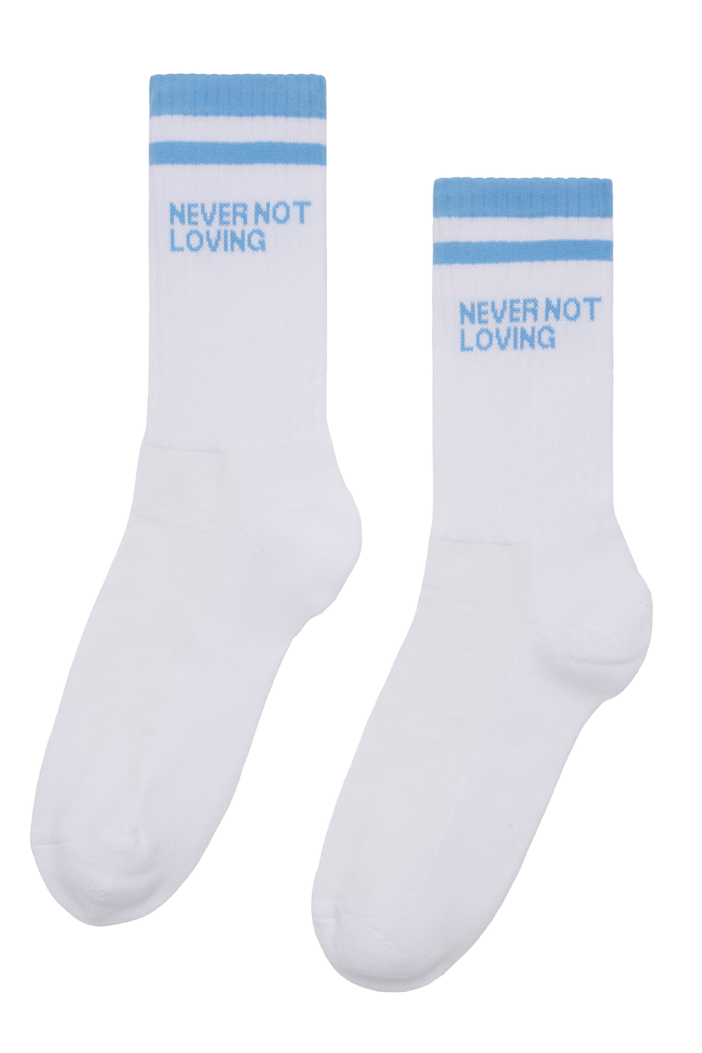 SOCKS NNL LOGO STRIPE RIVER BLUE