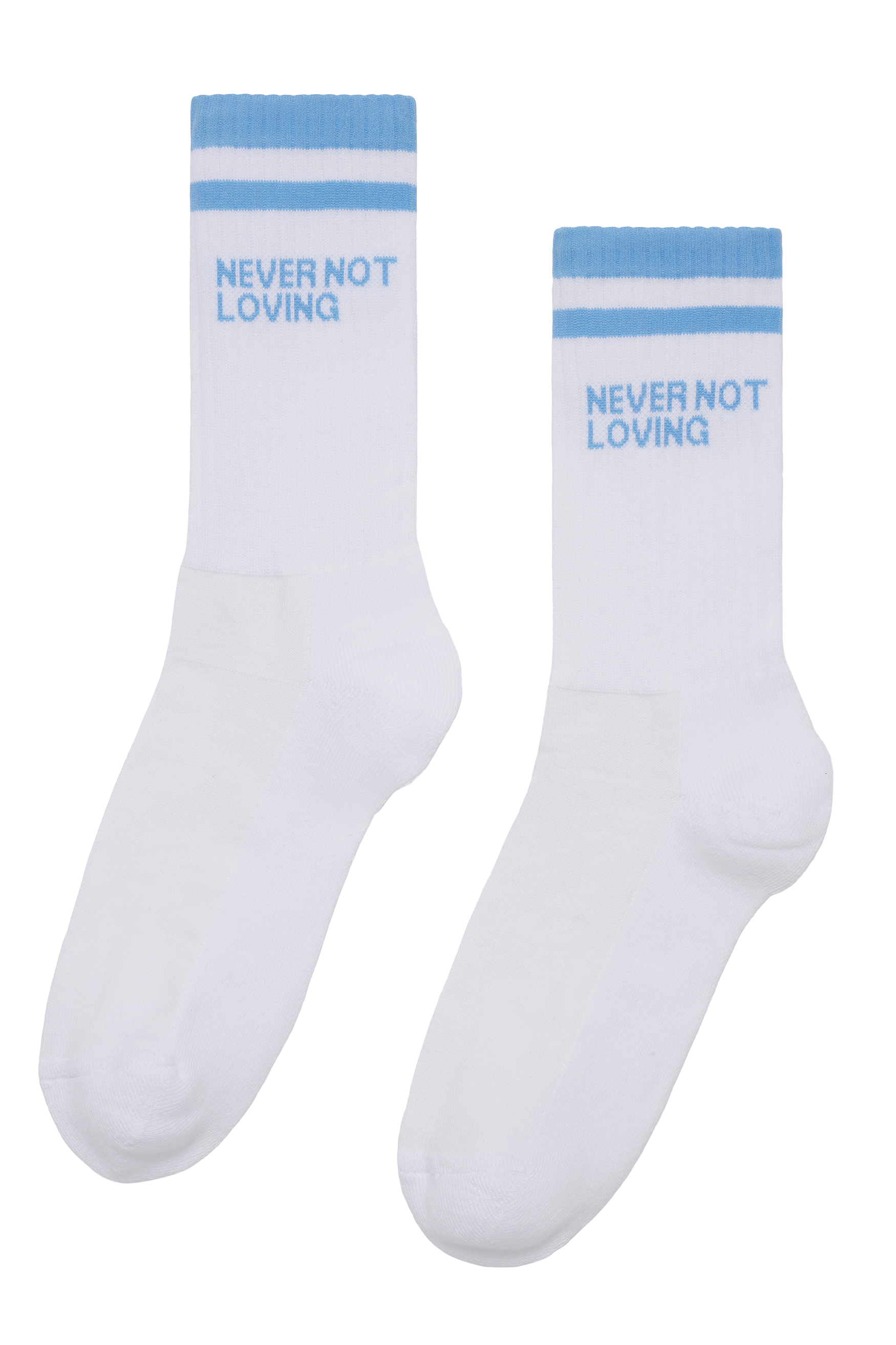 SOCKS NNL LOGO STRIPE RIVER BLUE