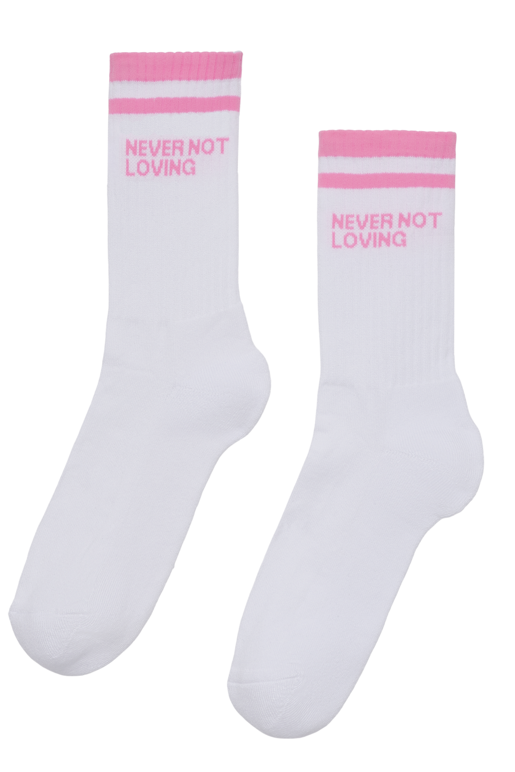 SOCKS NNL LOGO STRIPE PINK BLOSSOM