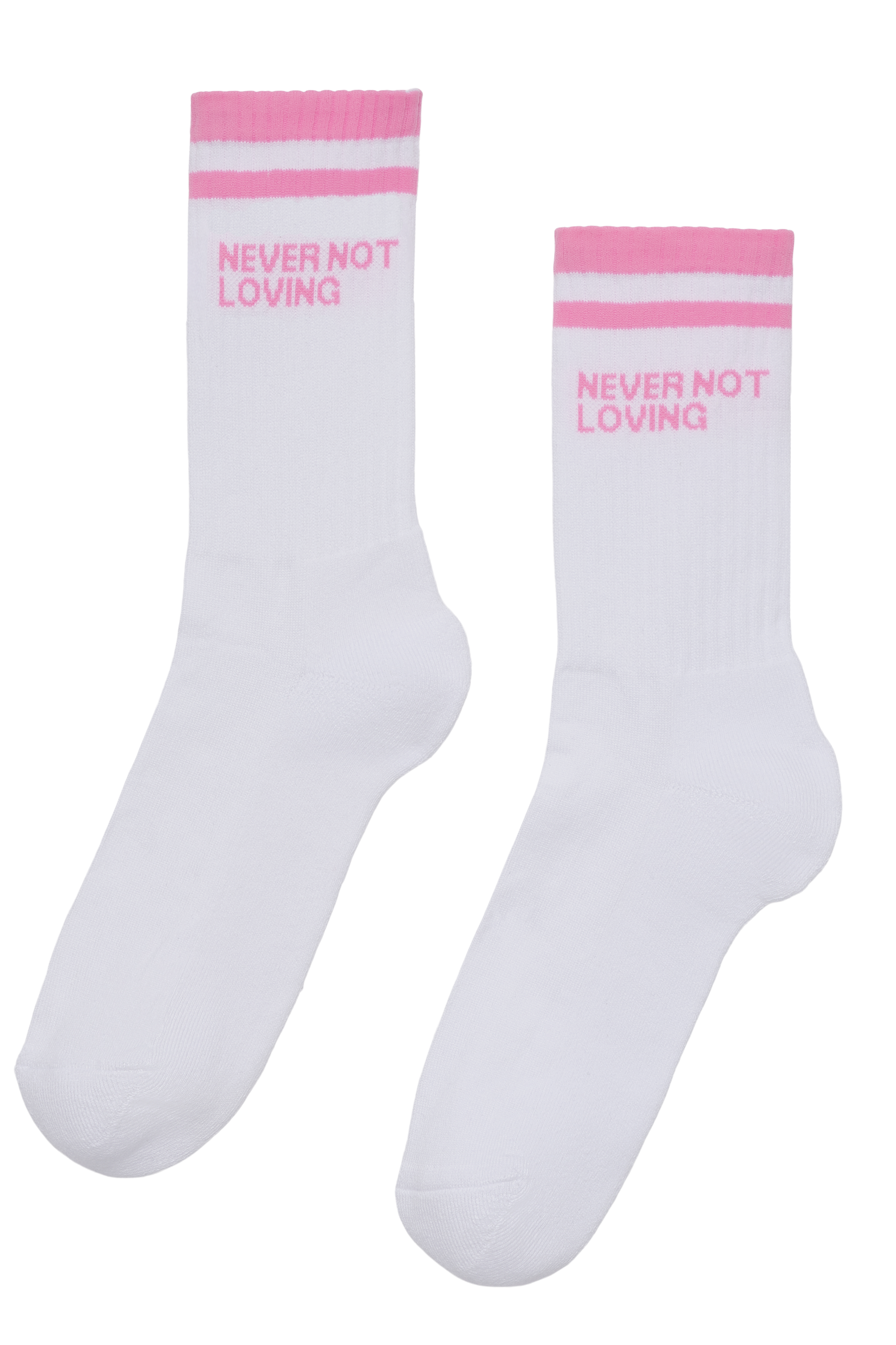 SOCKS NNL LOGO STRIPE PINK BLOSSOM