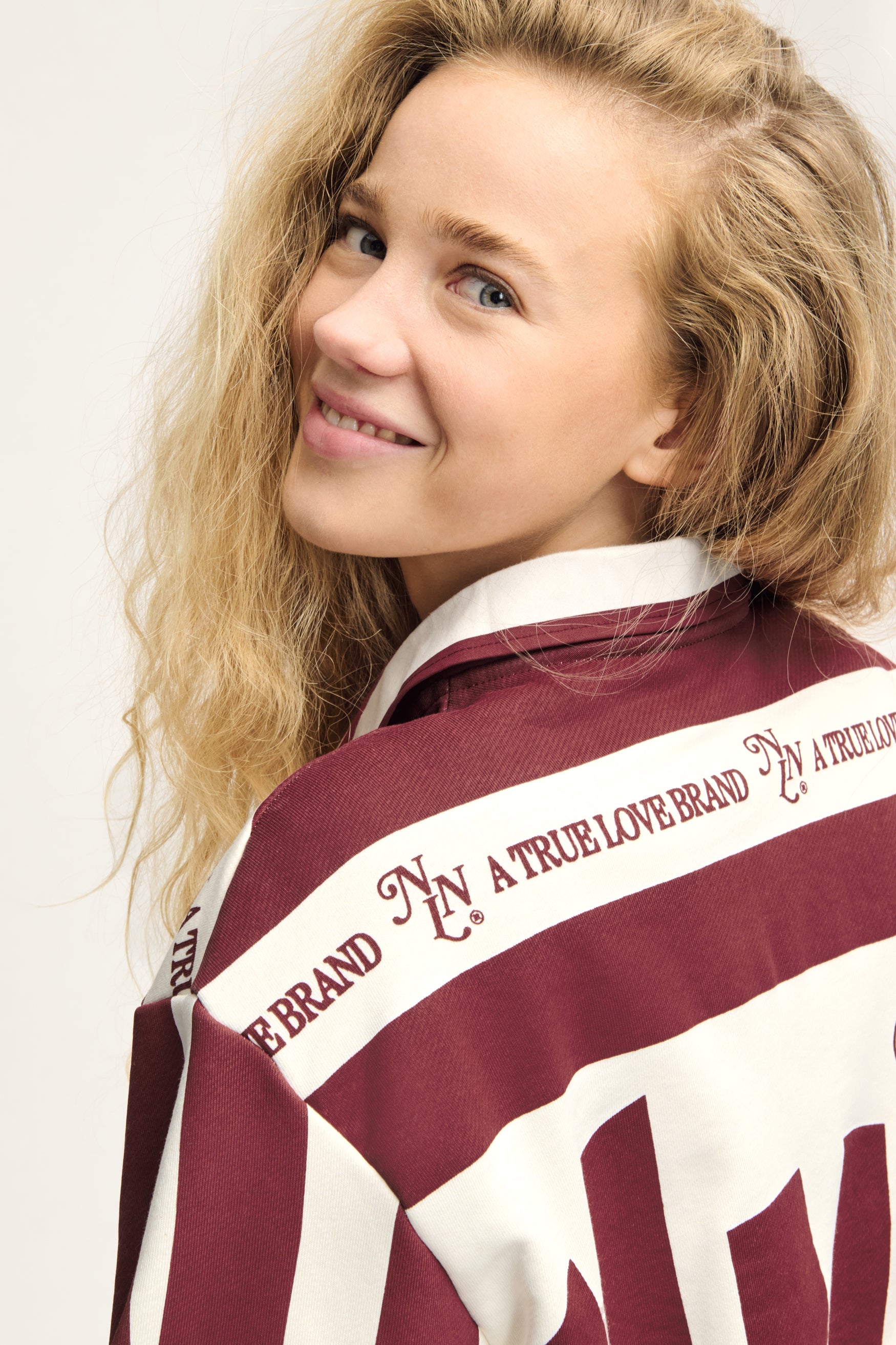 Vintage Polo Sweater Deep Red Off-White