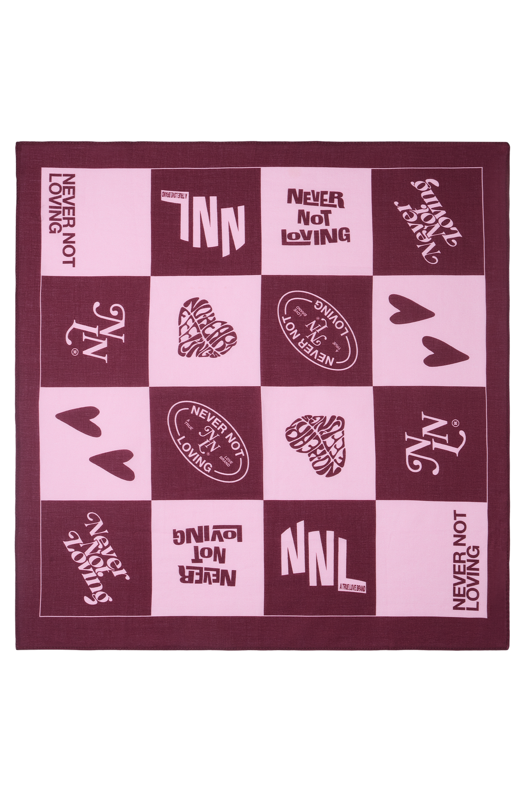 BANDANA BORDEAUX BABY PINK